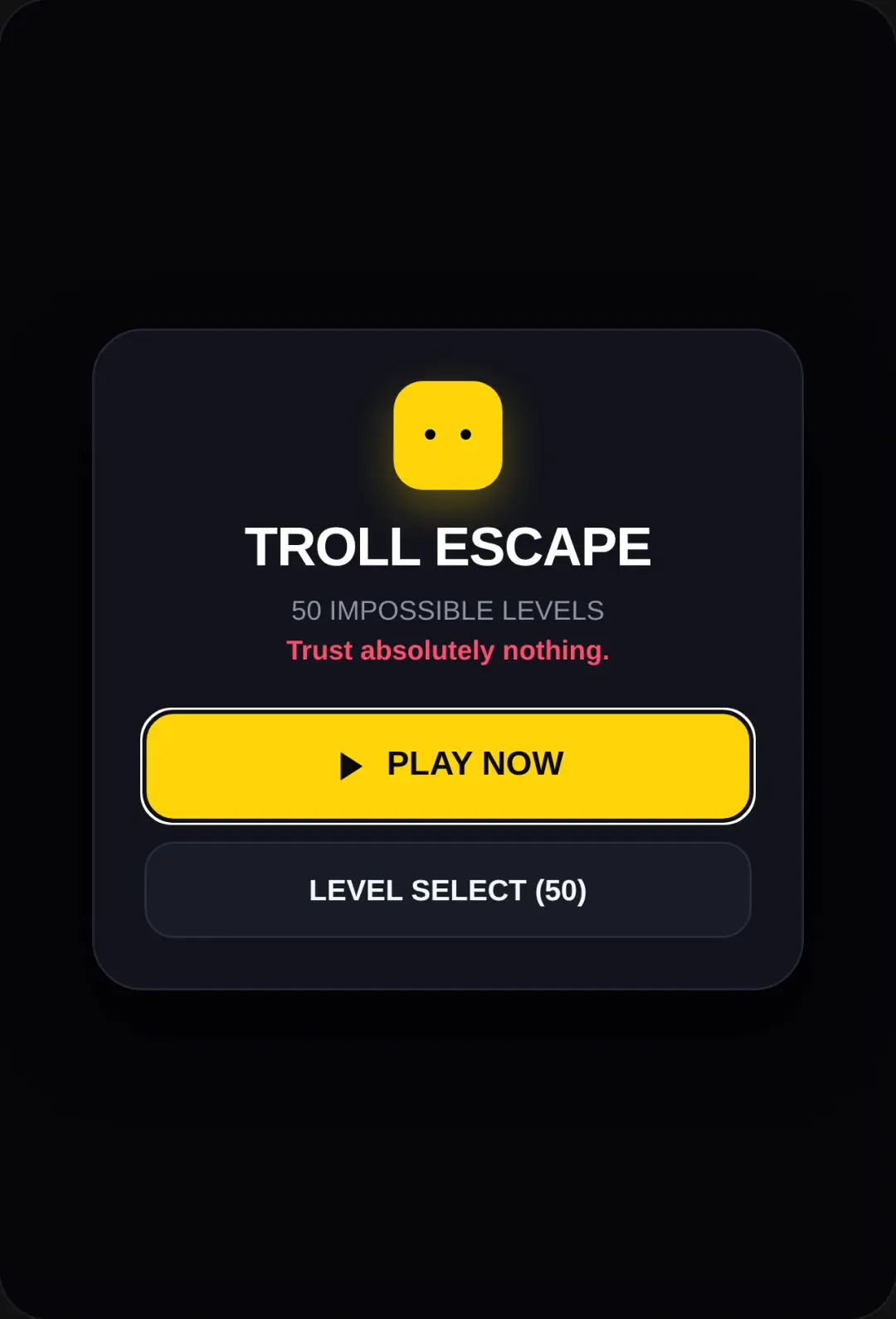 TROLL ESCAPE: 50 IMPOSSIBLE LEVELS cover