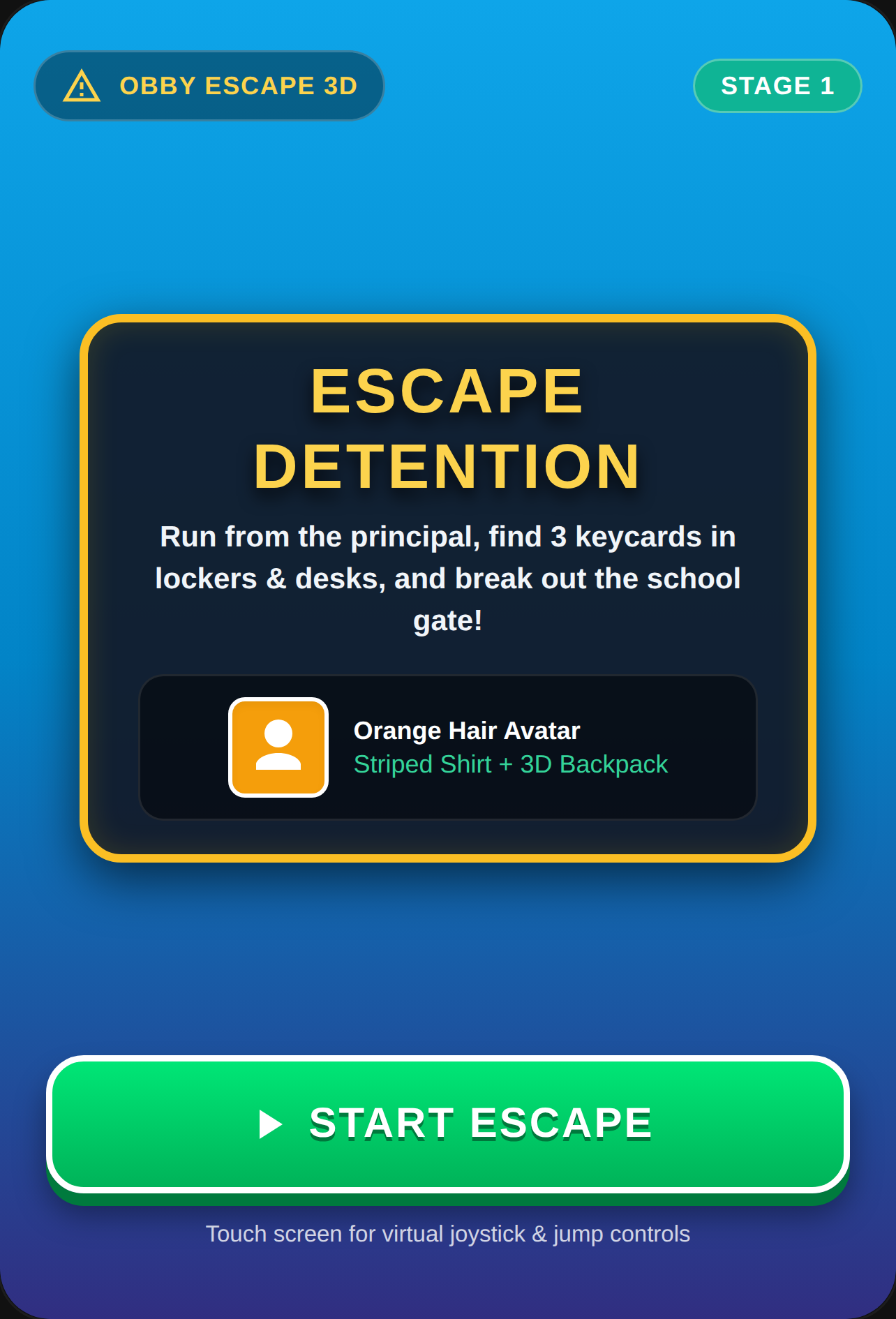 Escape Detention - Roblox Obby 3D (UPDATE!) cover