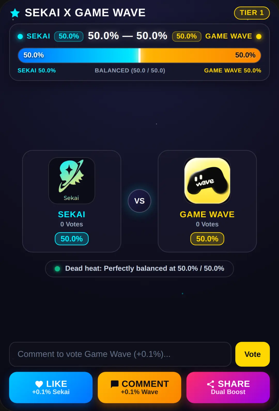 Sekai x Game Wave vote cover