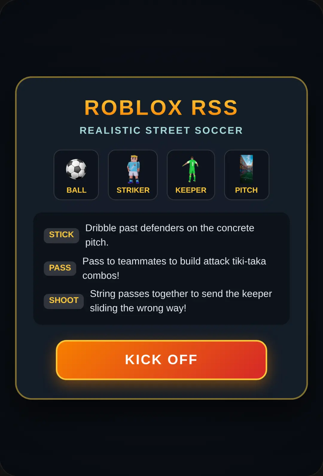 Realistic Street Soccer - Roblox RSS cover