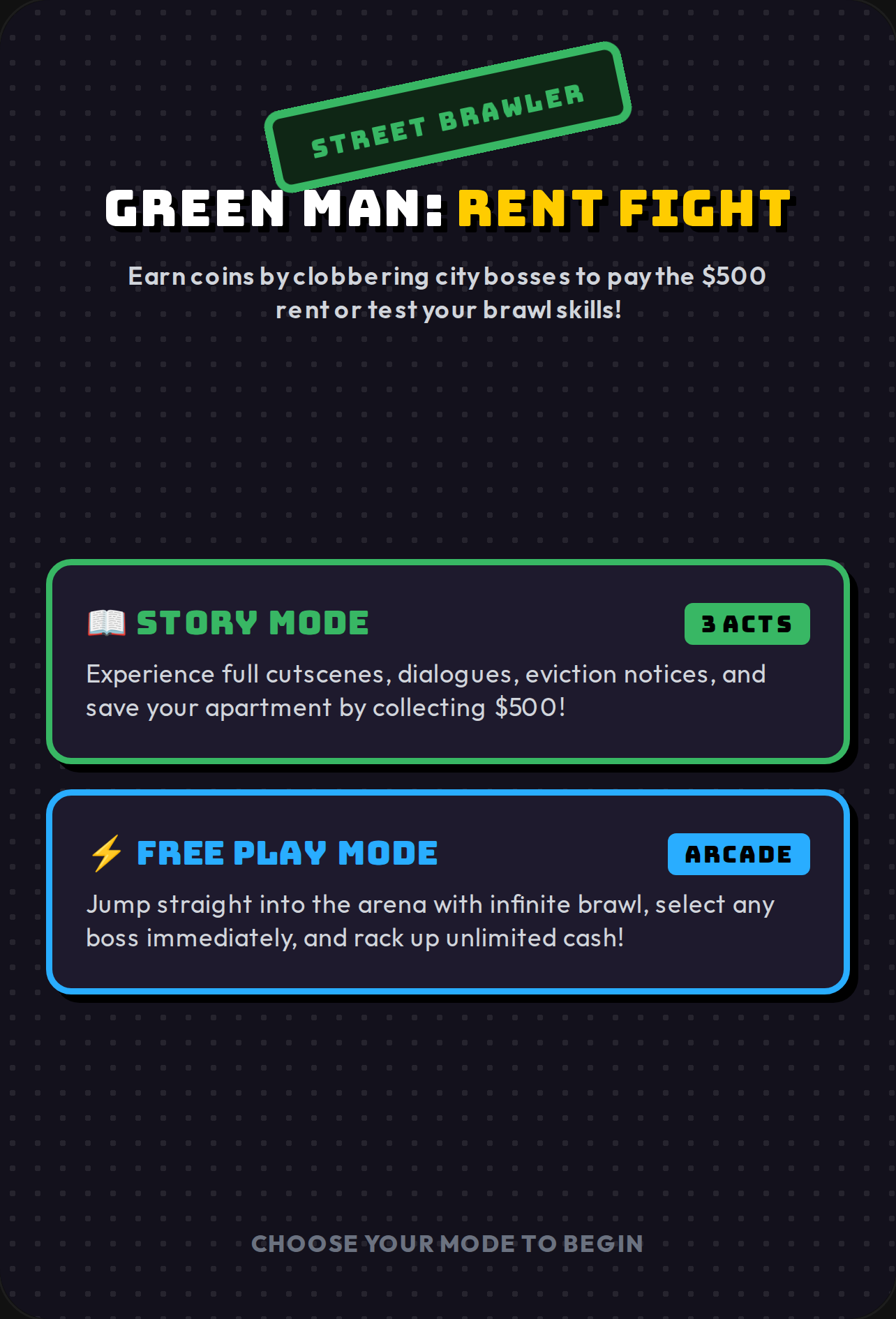 Green Man: Rent Brawler cover