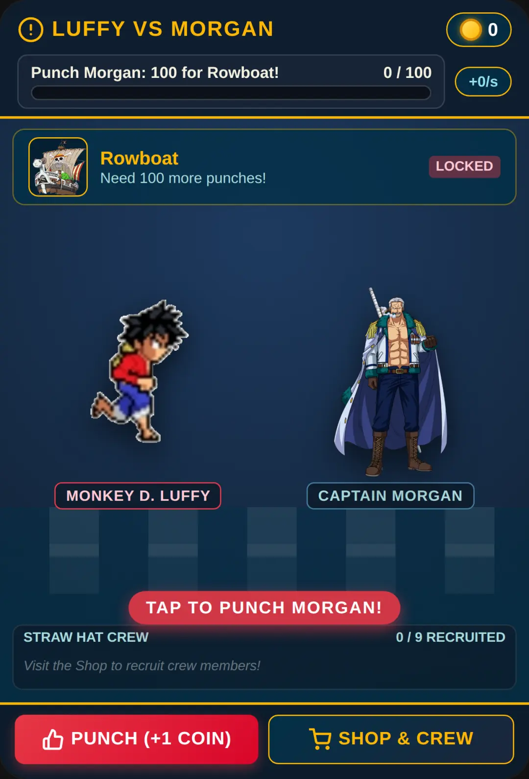Luffy vs Captain Morgan: One Piece Clicker cover