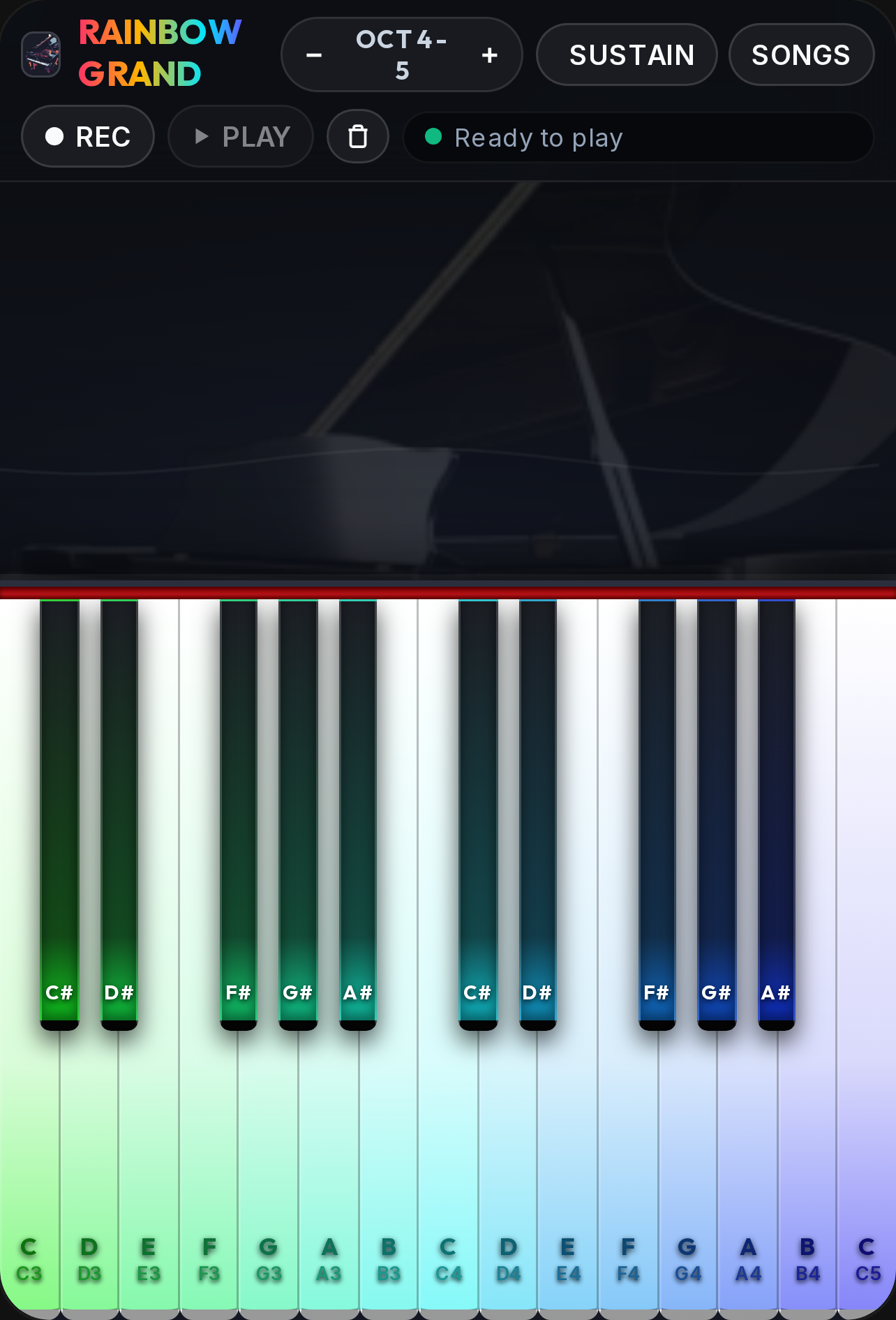 Rainbow Grand Piano cover