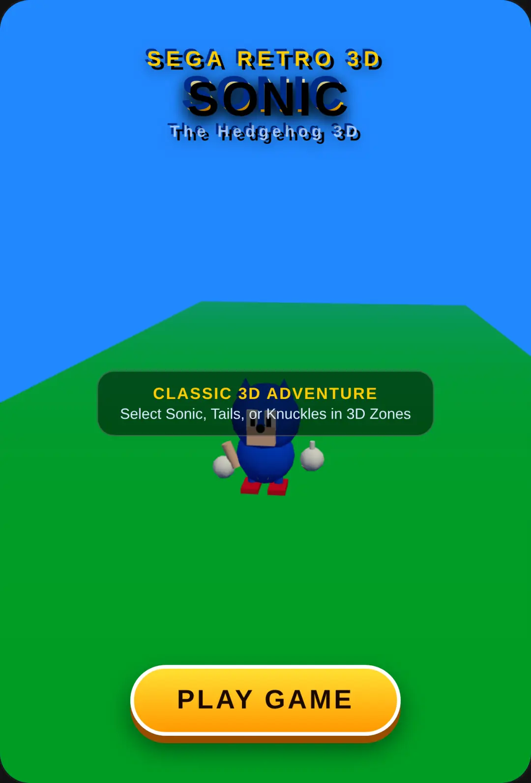 Sonic Retro 3D Adventure cover