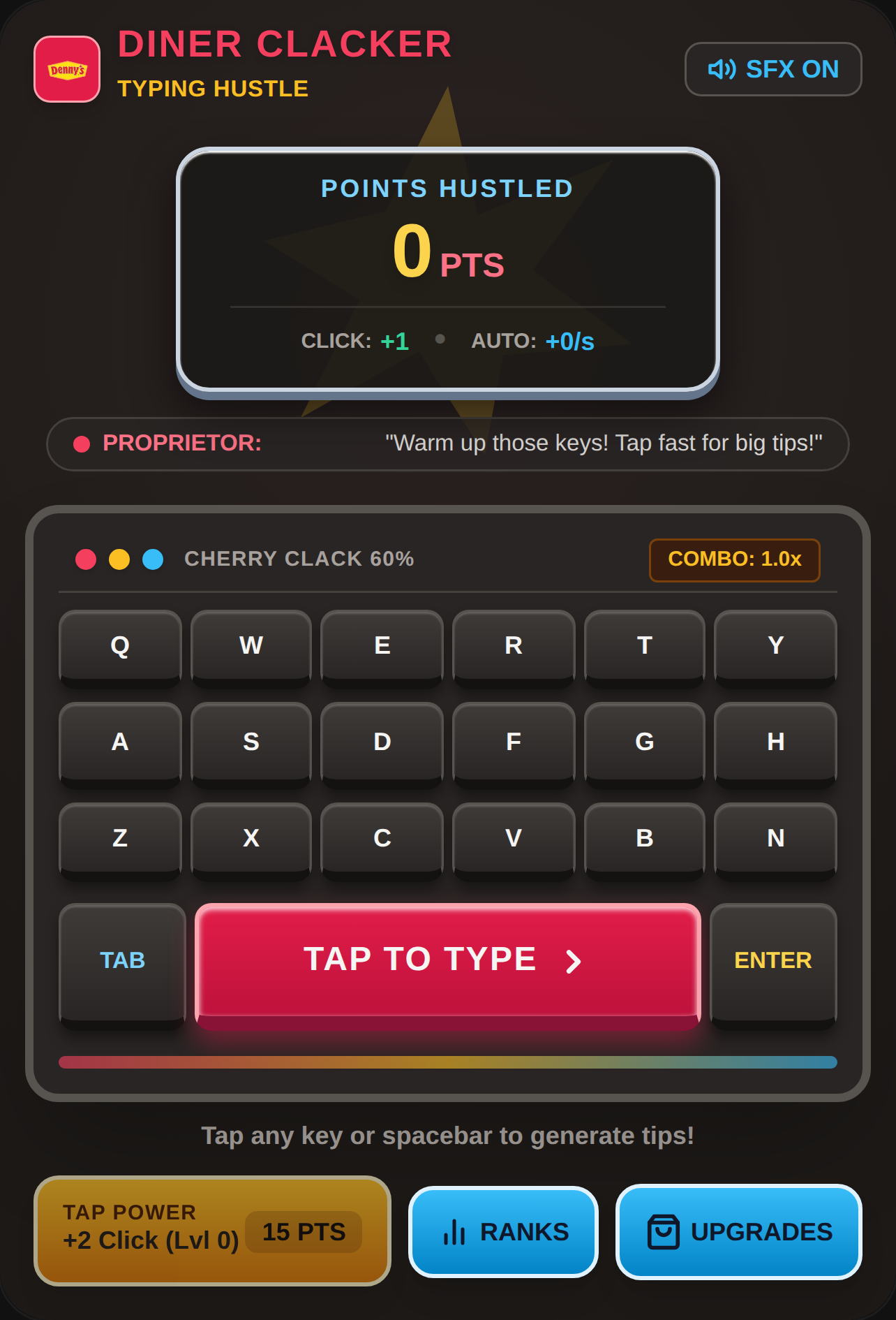 Retro Diner Keyboard Clicker clicker cover