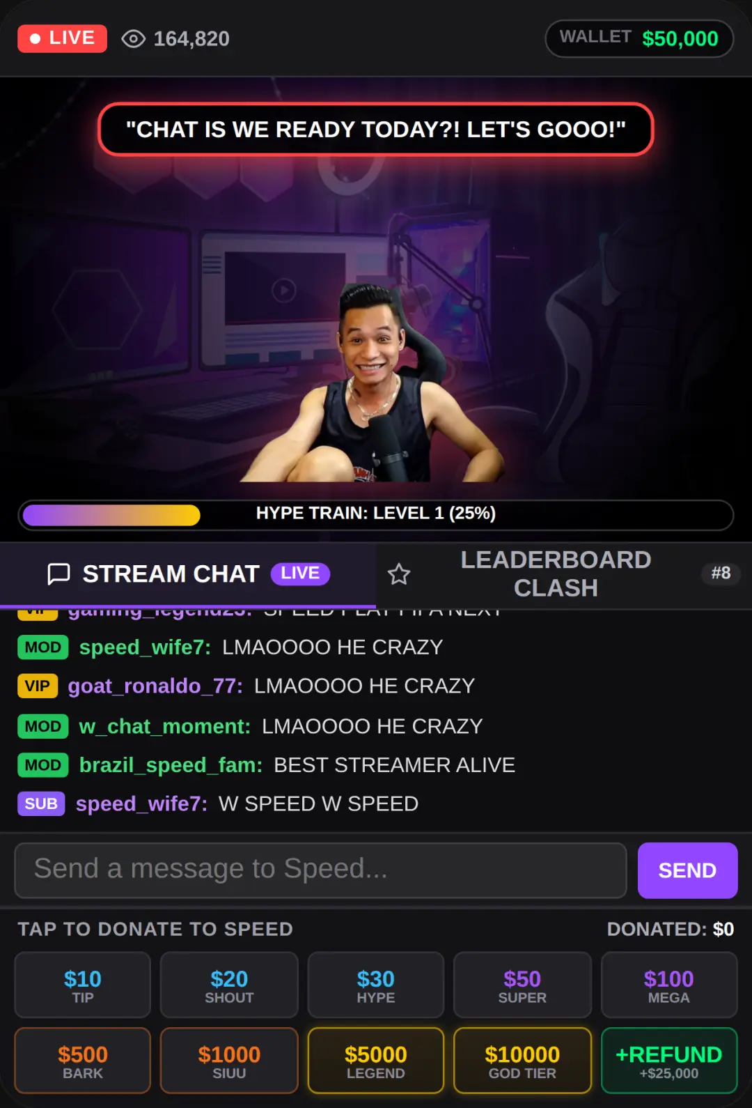 IShowSpeed Stream Donator cover