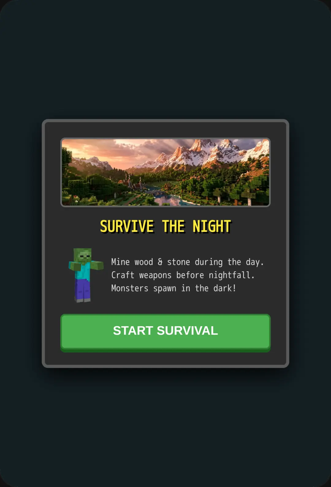 Minecraft 3D Survival cover
