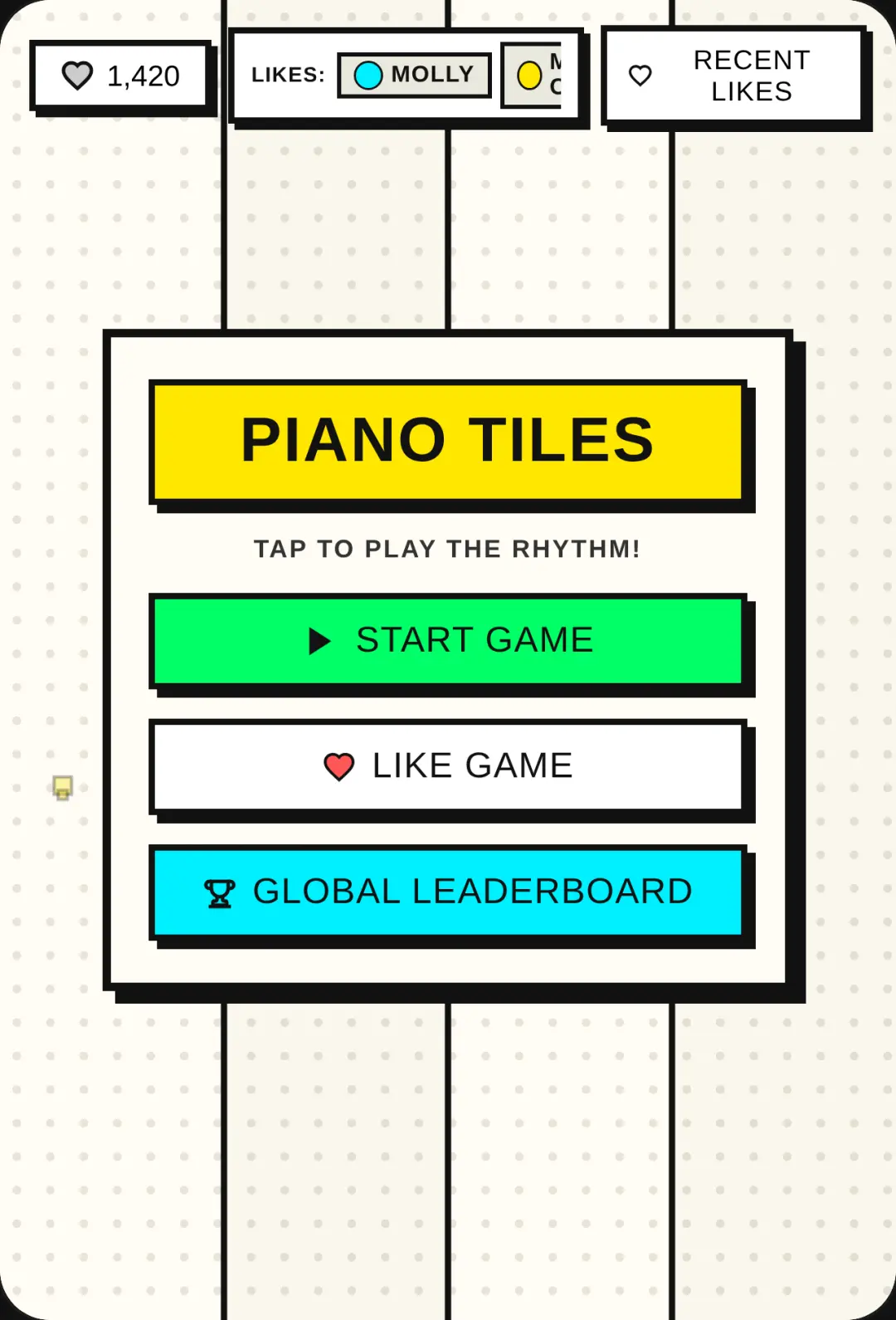 Piano Tiles - Neobrutalism cover