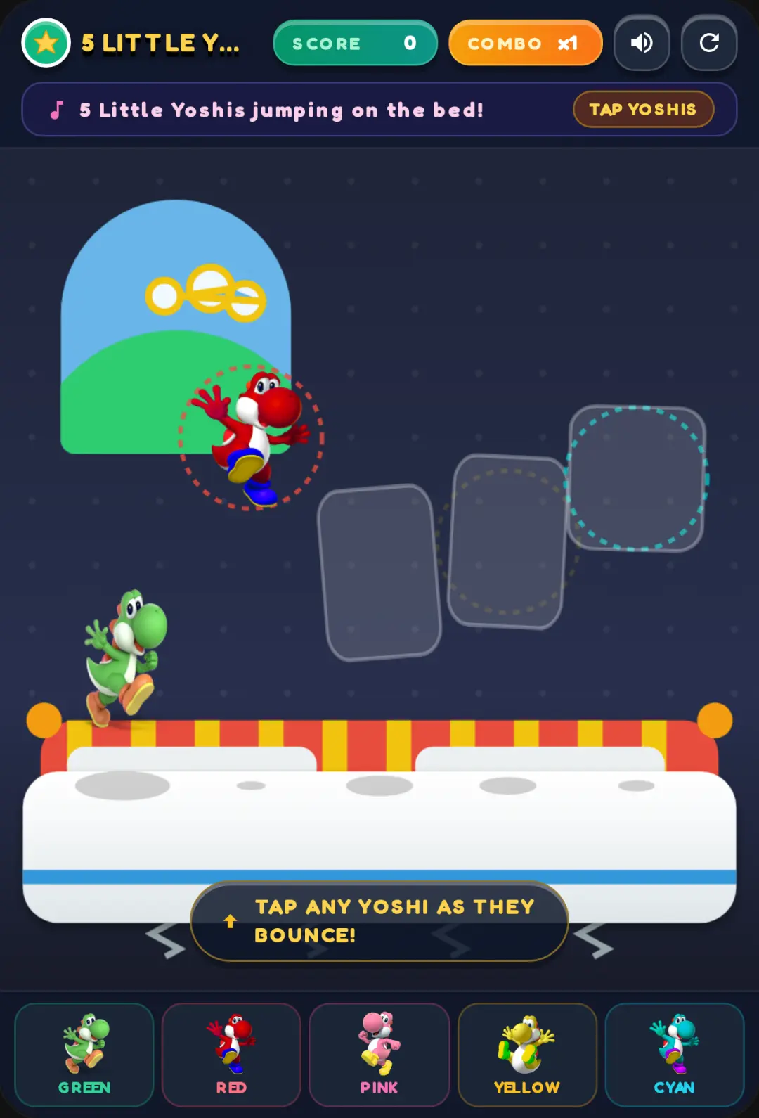 5 Little Yoshis Jump The Bed cover