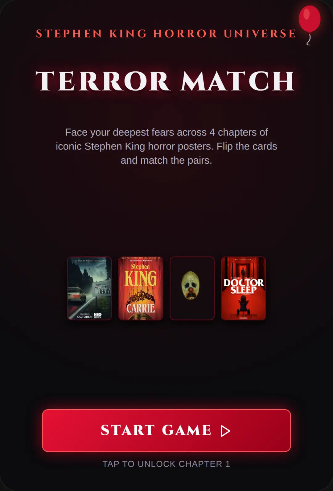 Stephen King Horror Match cover