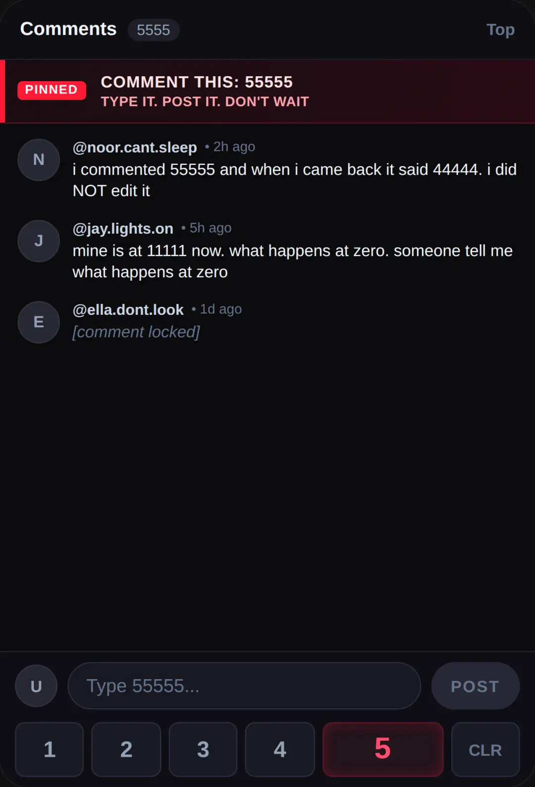 Cursed Comment 55555 cover