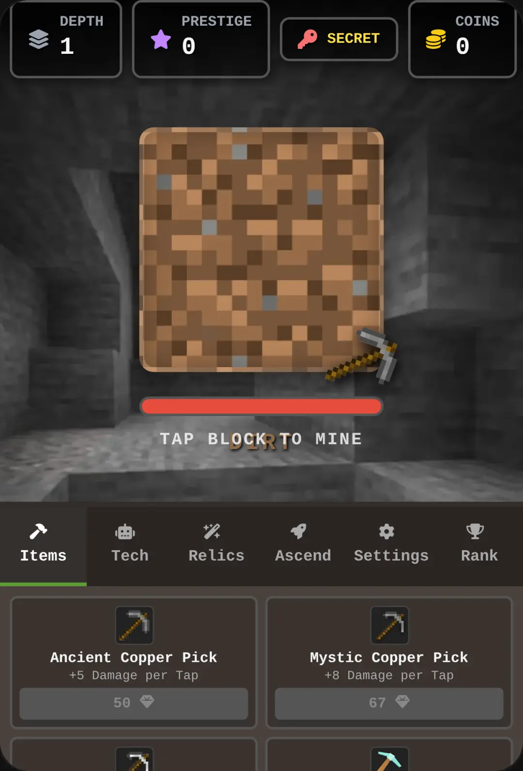 Mine Tap Idle cover