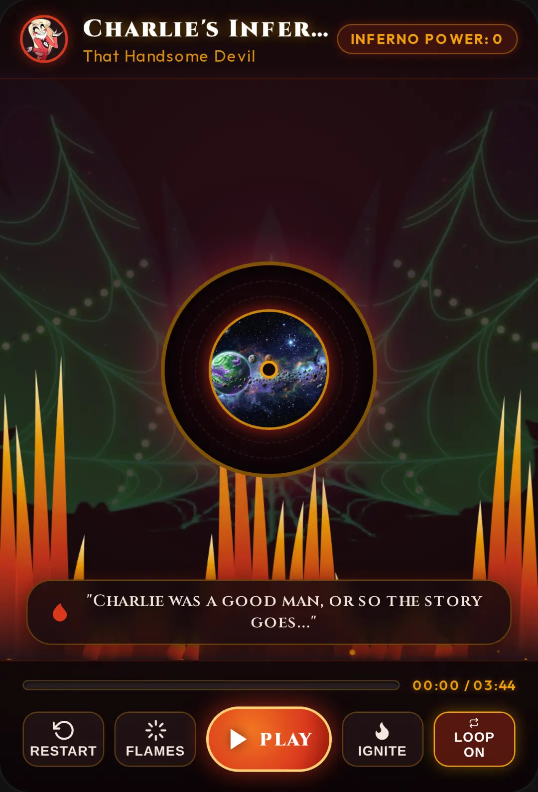 Charlie's Inferno - Interactive Visualizer cover