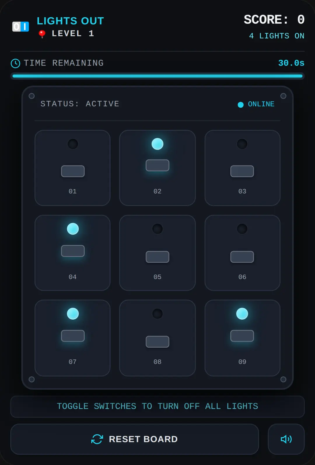 LIGHTS OUT: SPEED SWITCH cover
