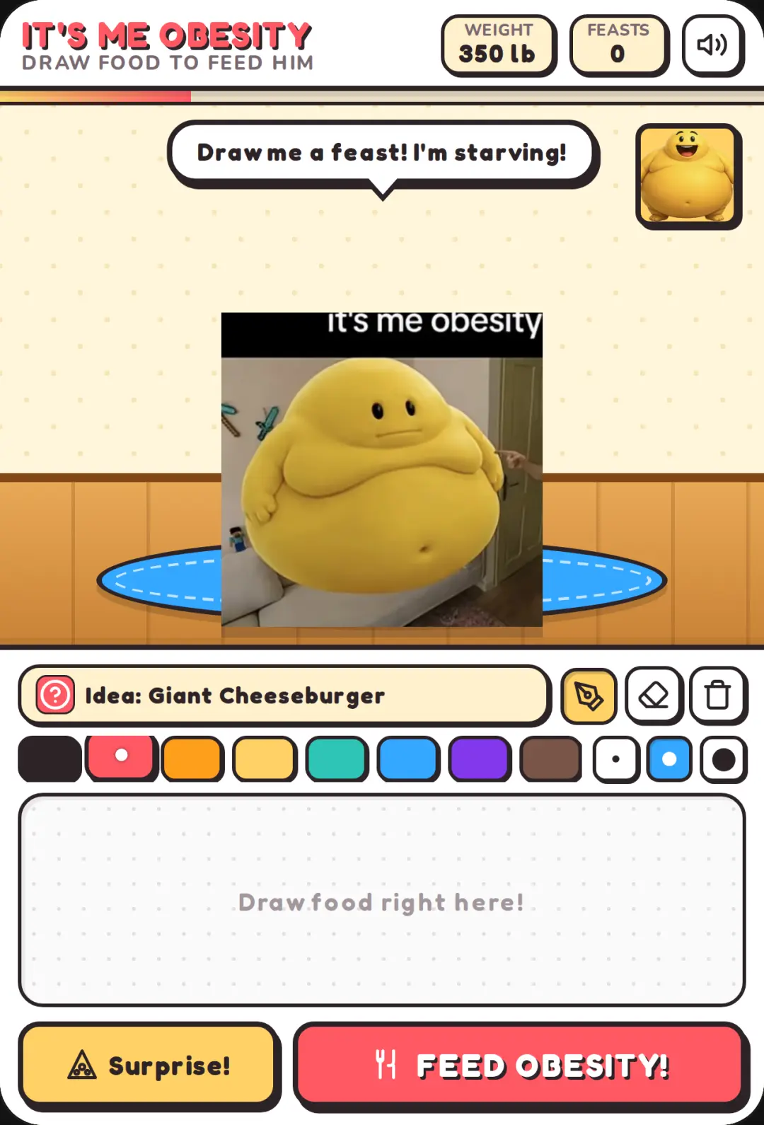 Obesity Want To Eat - Draw Food cover