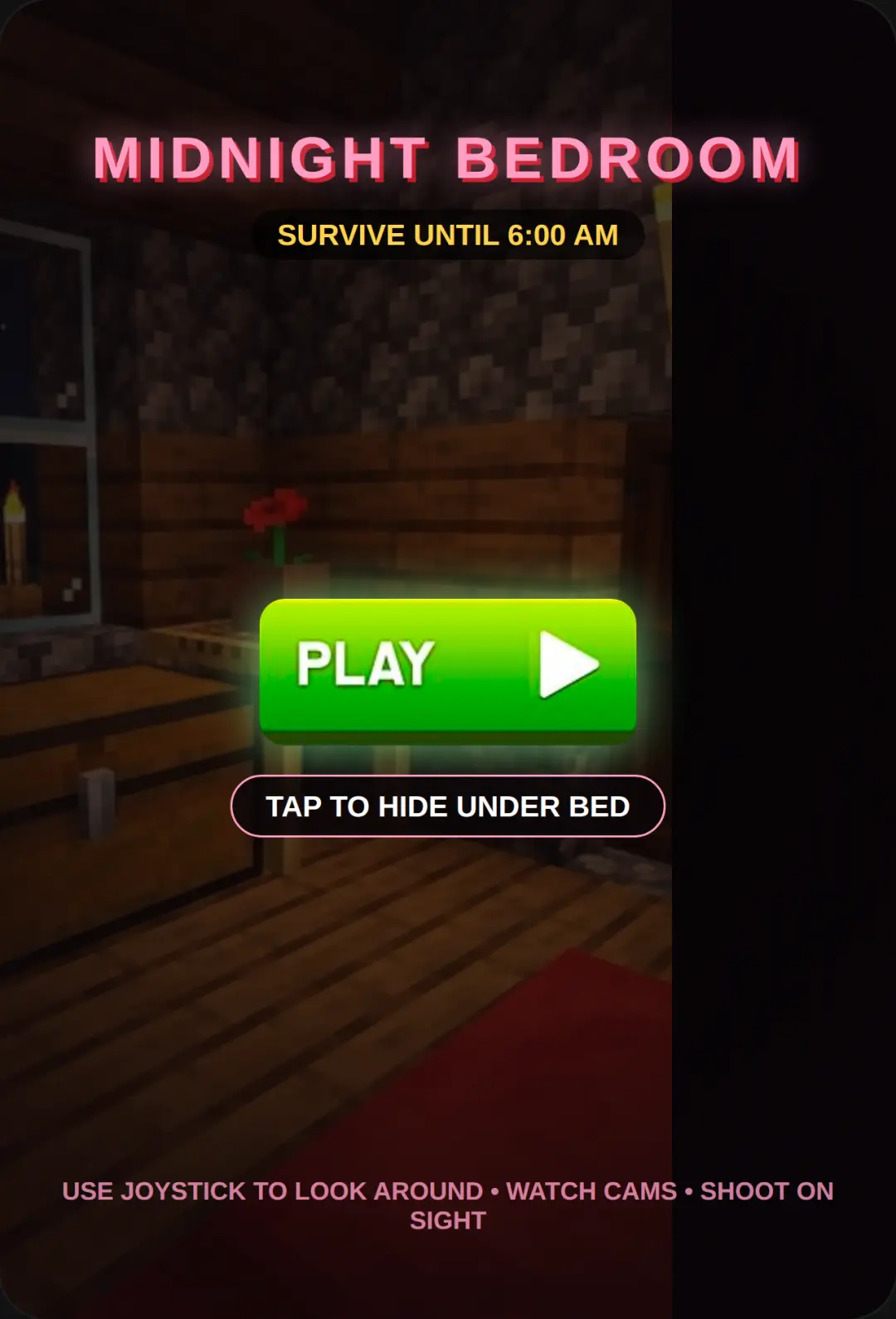 Midnight Bedroom: Survive Under Bed cover