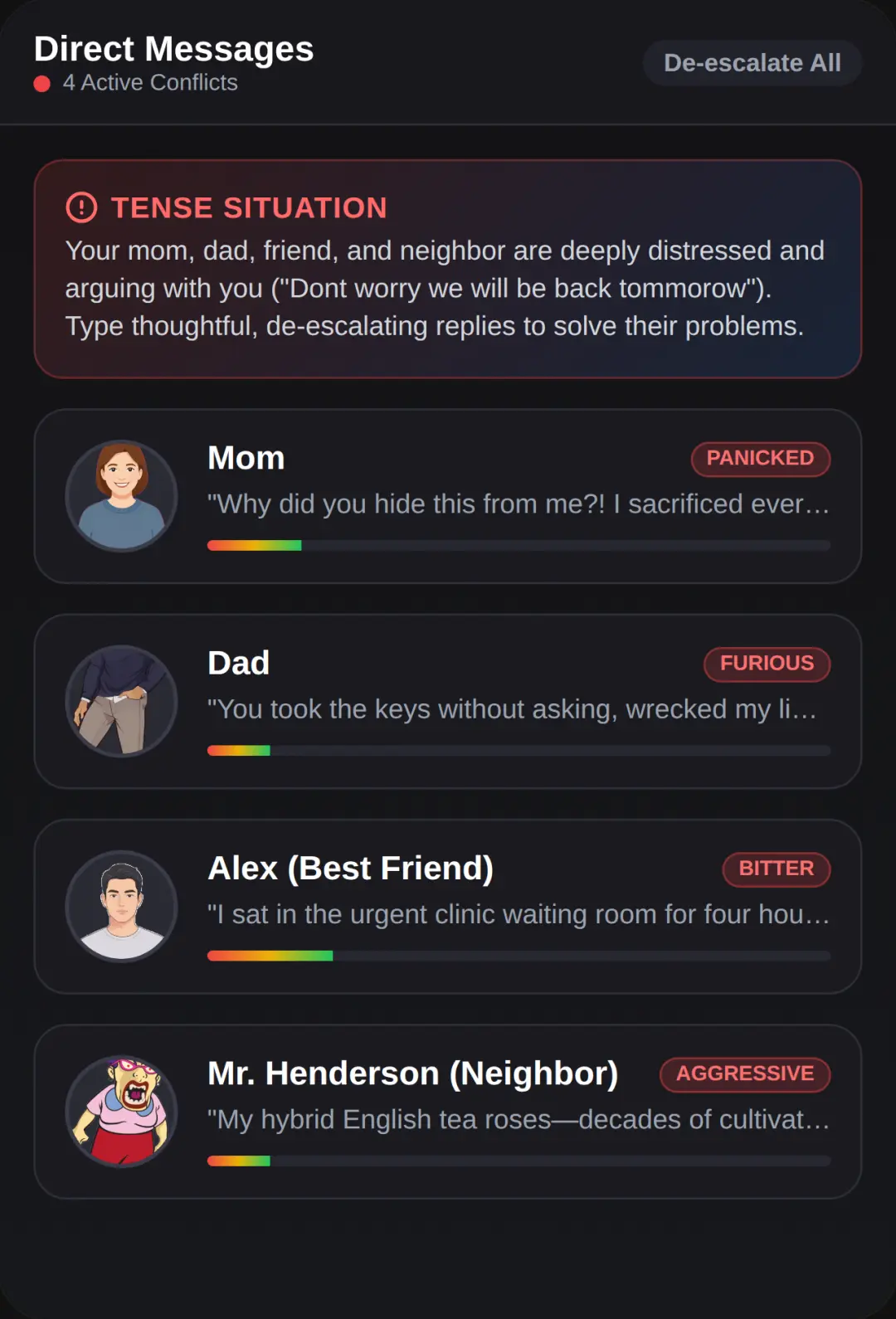 De-escalate: Family & Neighbor Drama cover