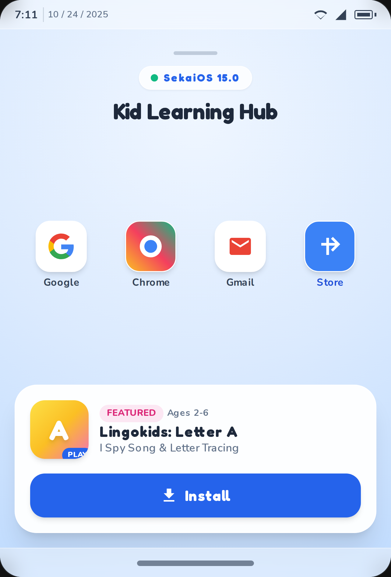 SekaiOS: Lingokids Letter A cover