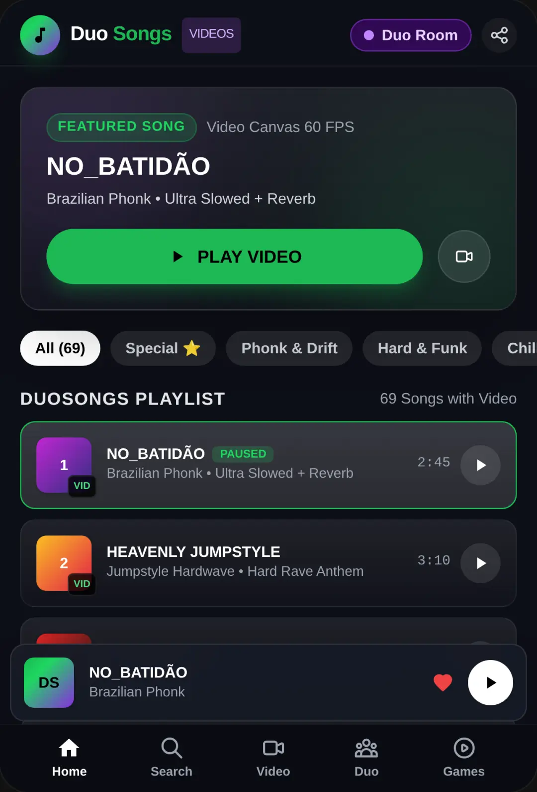 DuoSongs - Music and Video Player cover