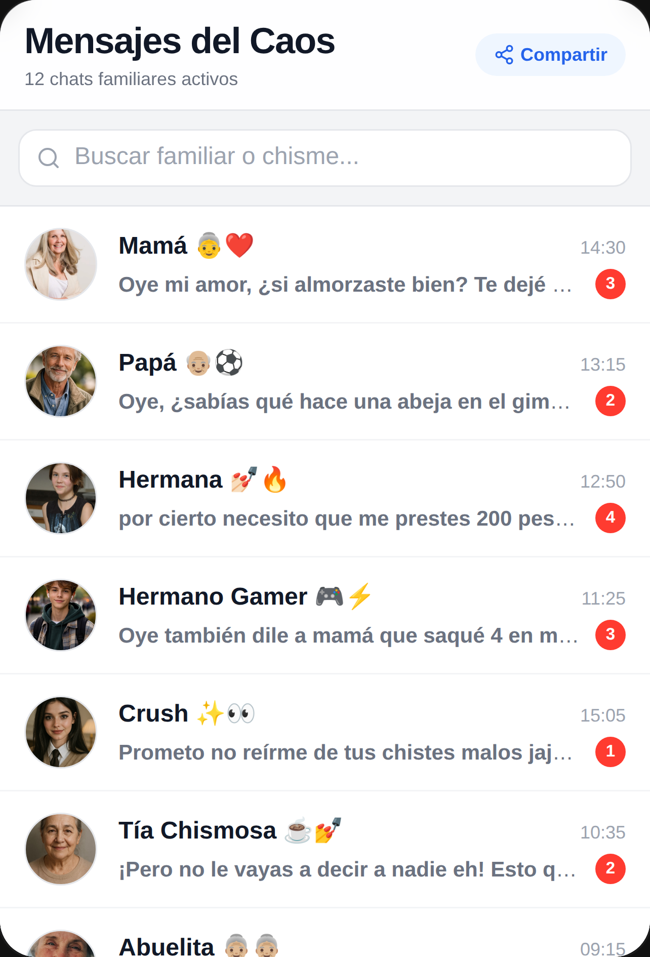 Caos Familiar: Simulador de Mensajes cover
