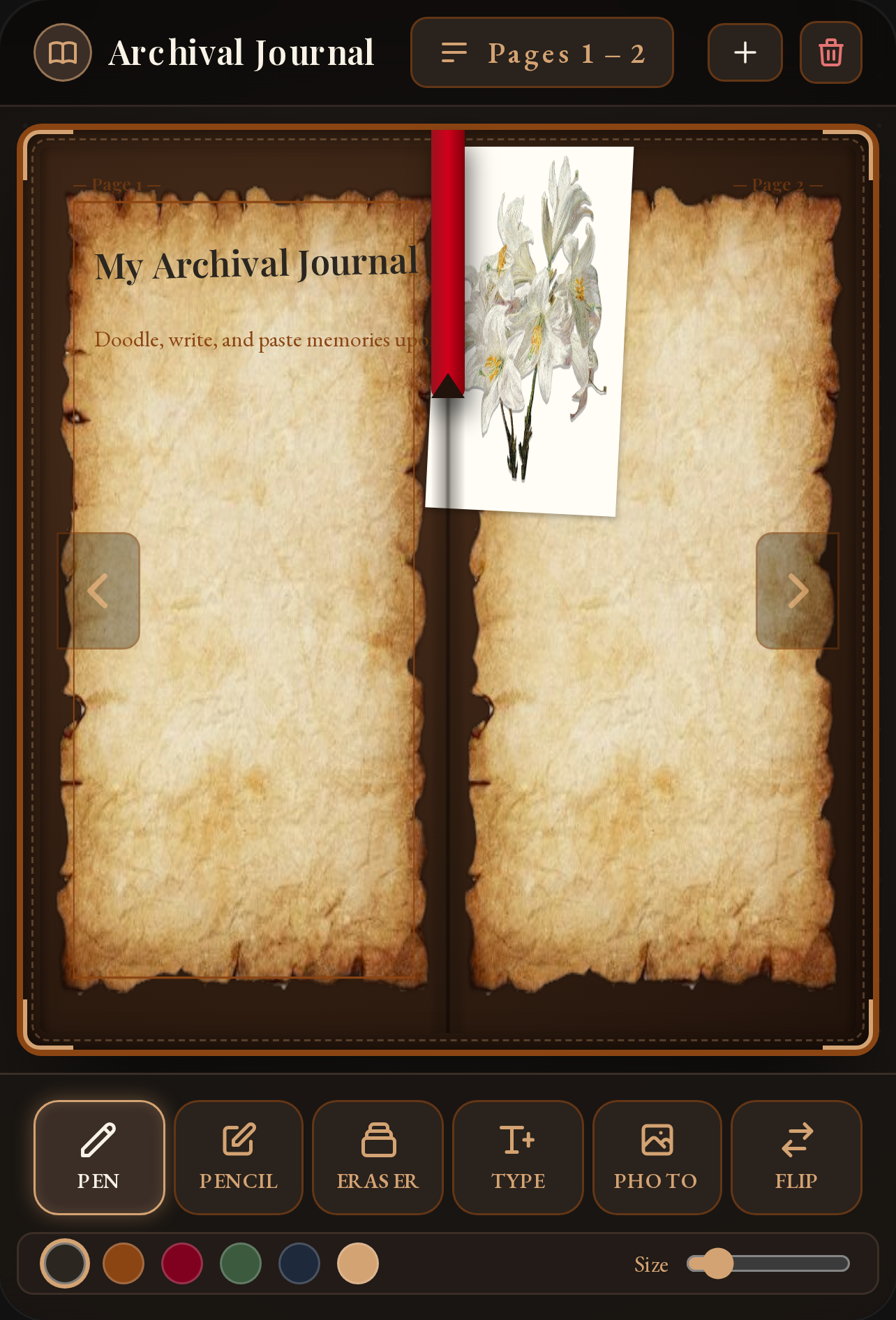 Archival Leather Journal cover