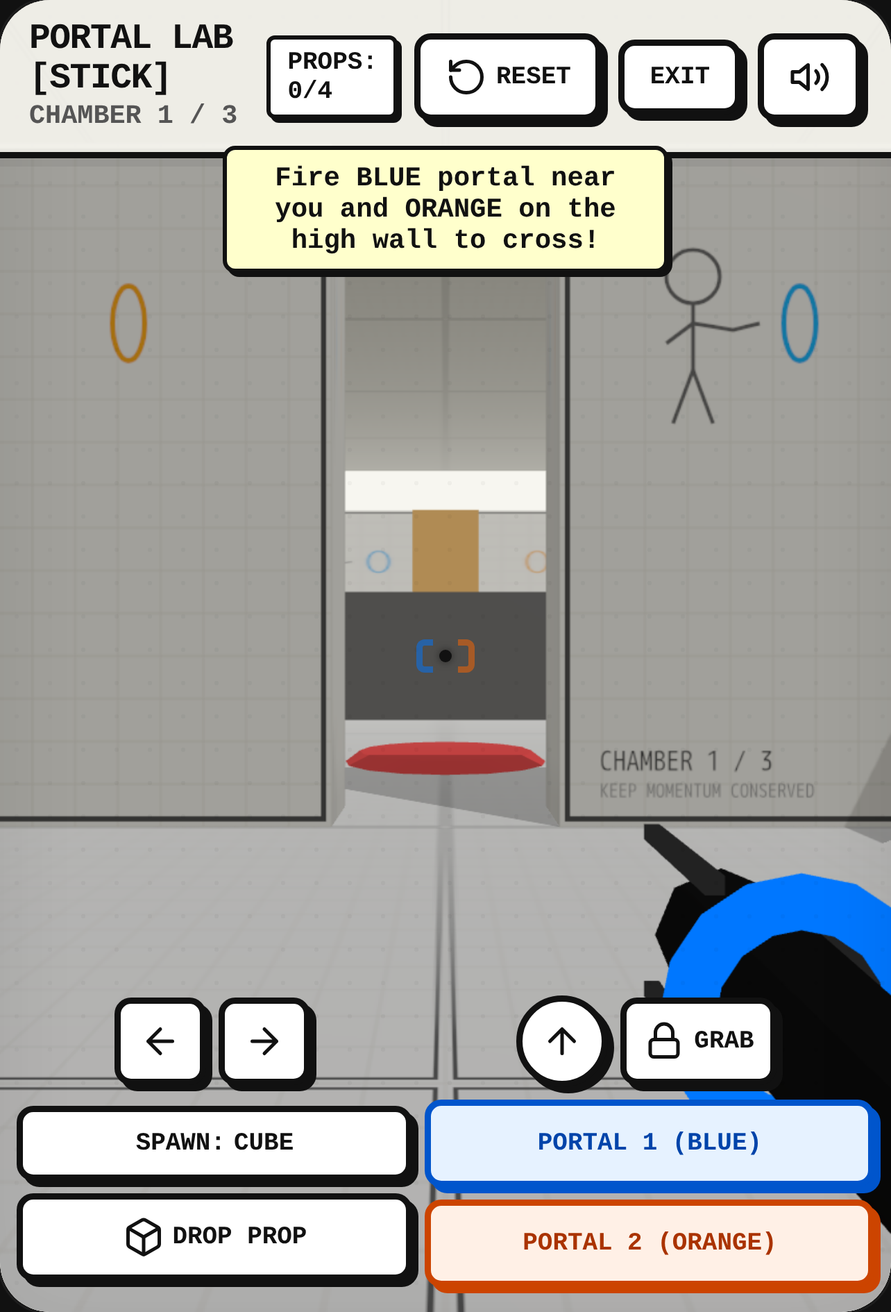 Stick Figure Portal Chamber cover