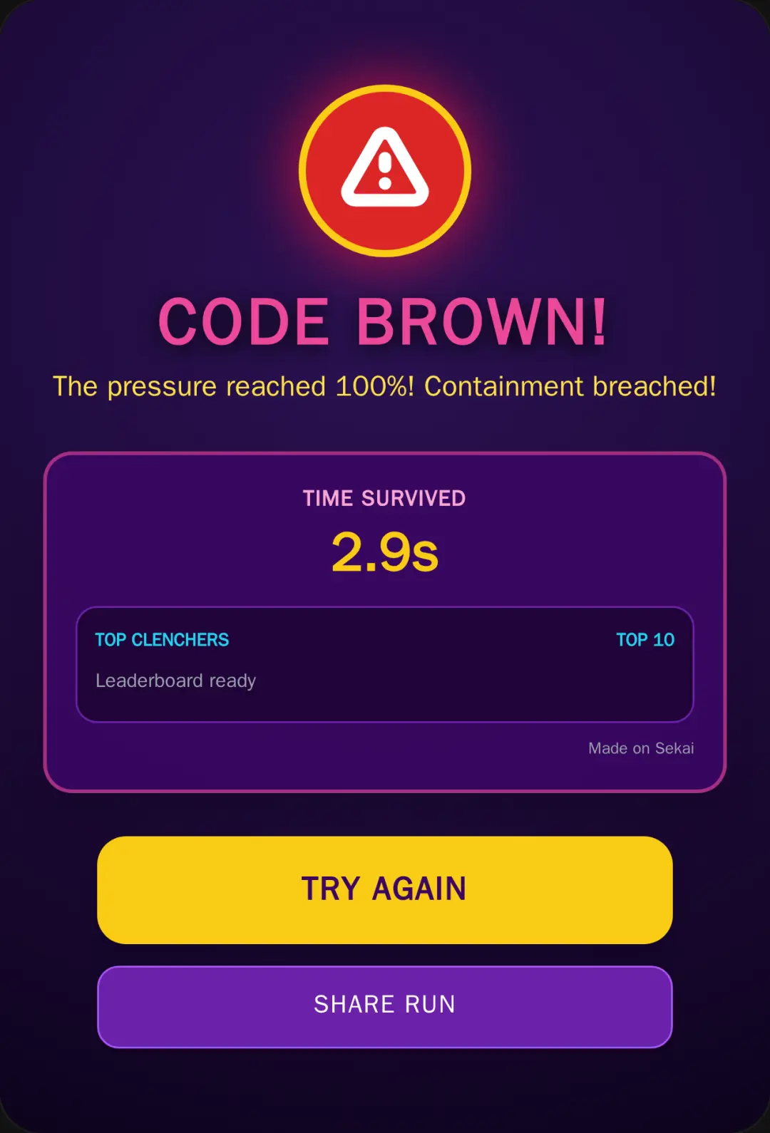 Code Brown Panic cover