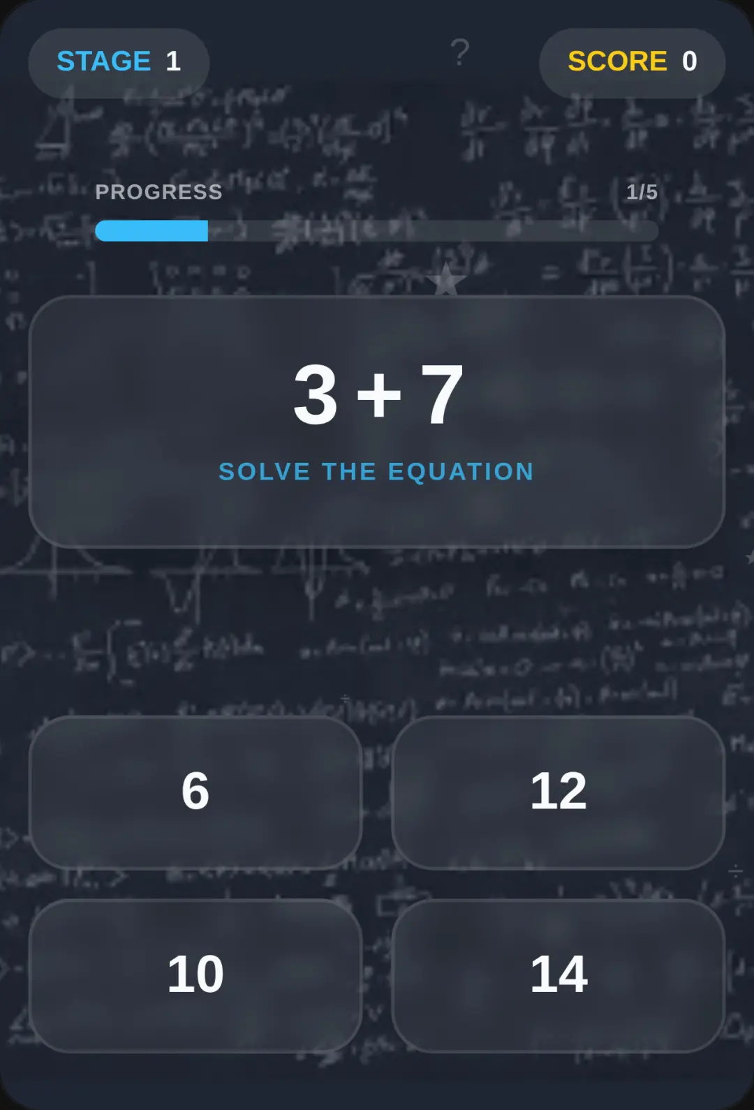 Advance math training quiz game cover