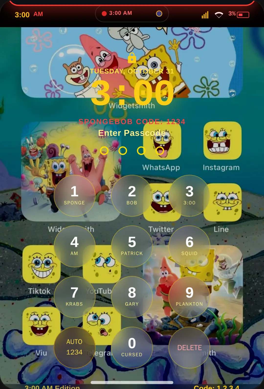 SpongeBob 3:00 AM iPhone cover