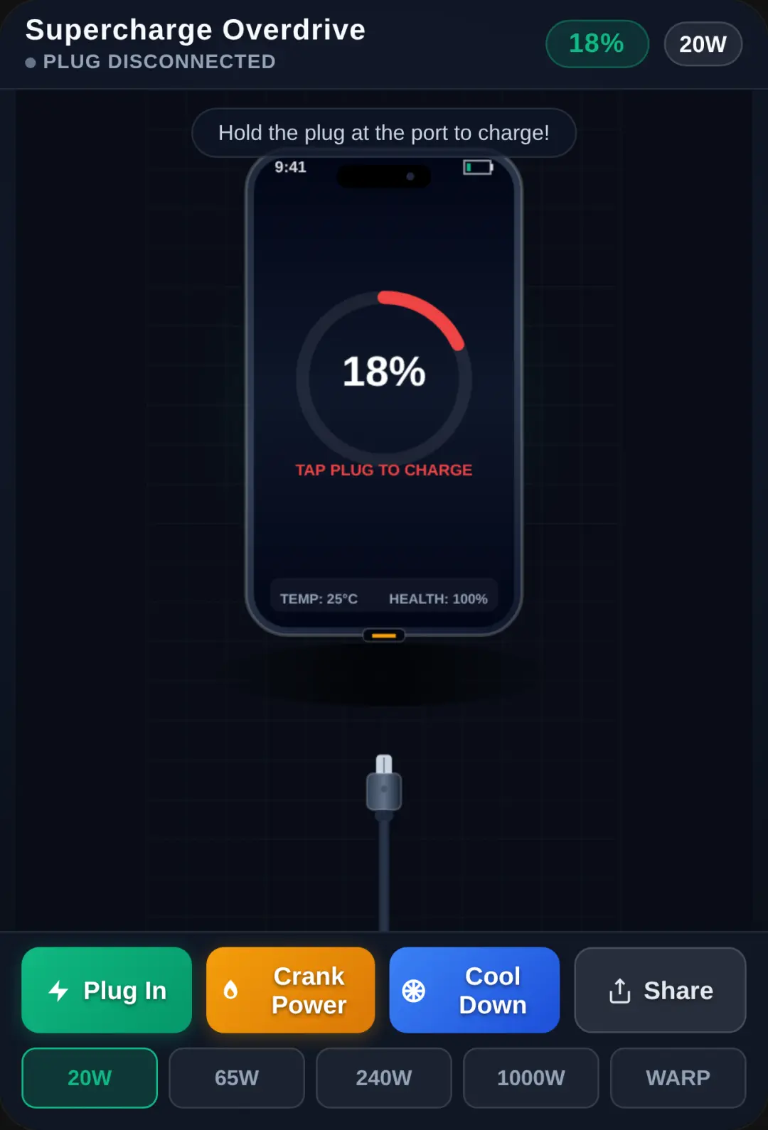 Please do not charge it for like 5 million years