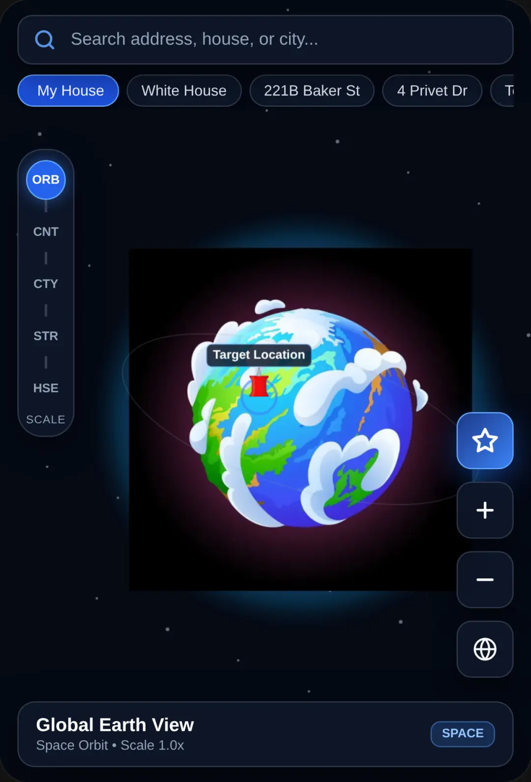 Earth Zoom 2D - Flat Satellite & House Explorer cover