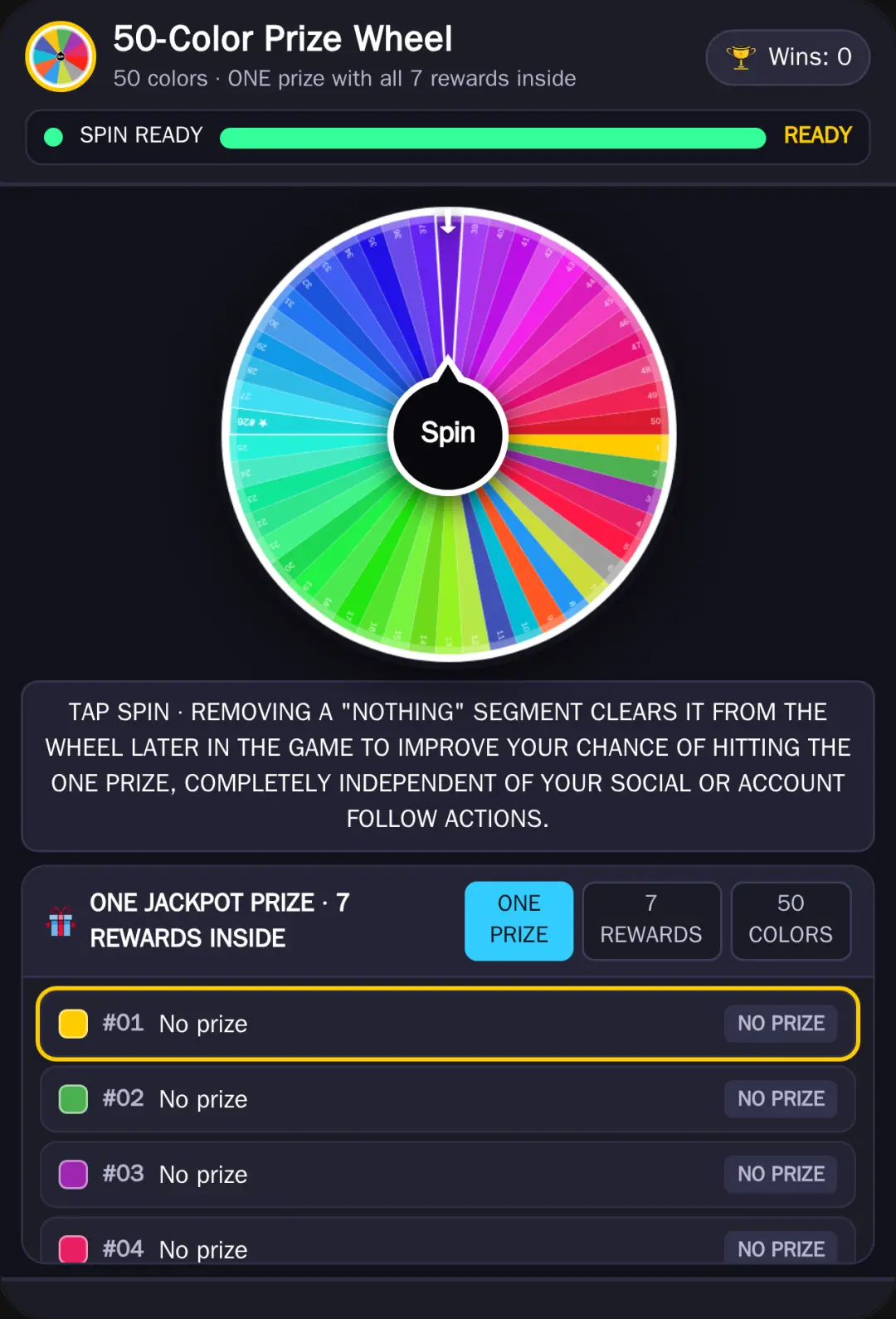 50-Color Mega Prize Wheel cover