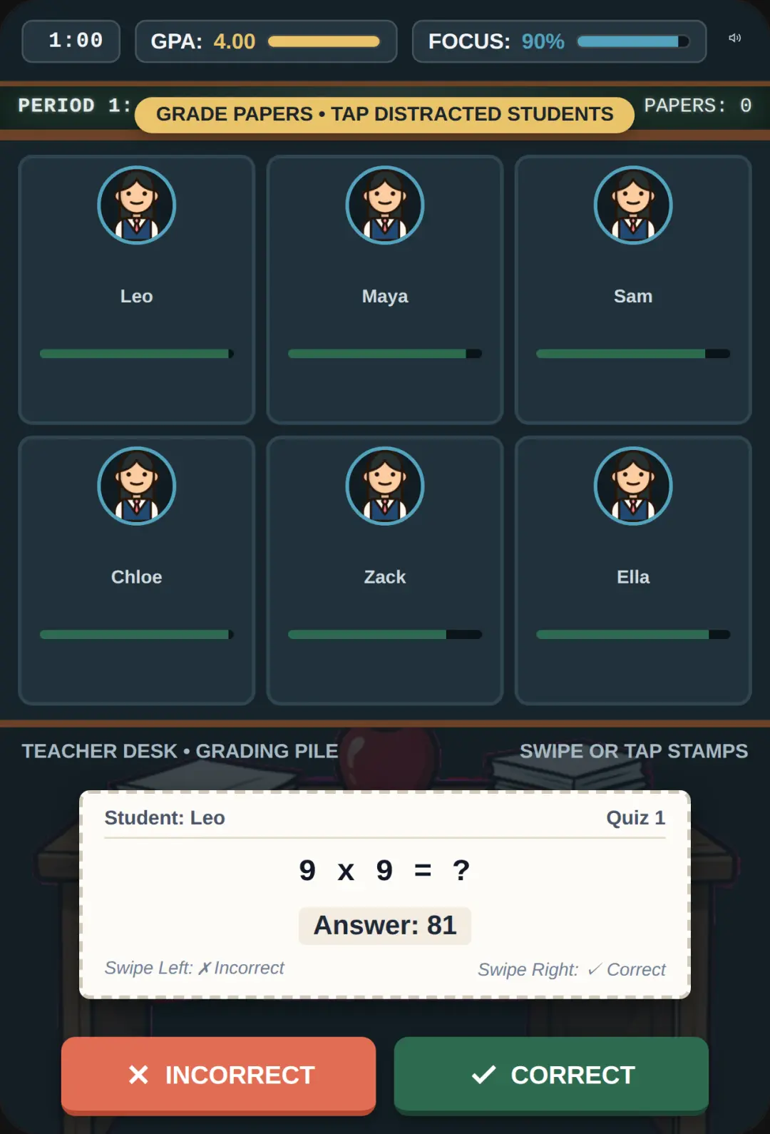 Teacher simulator cover