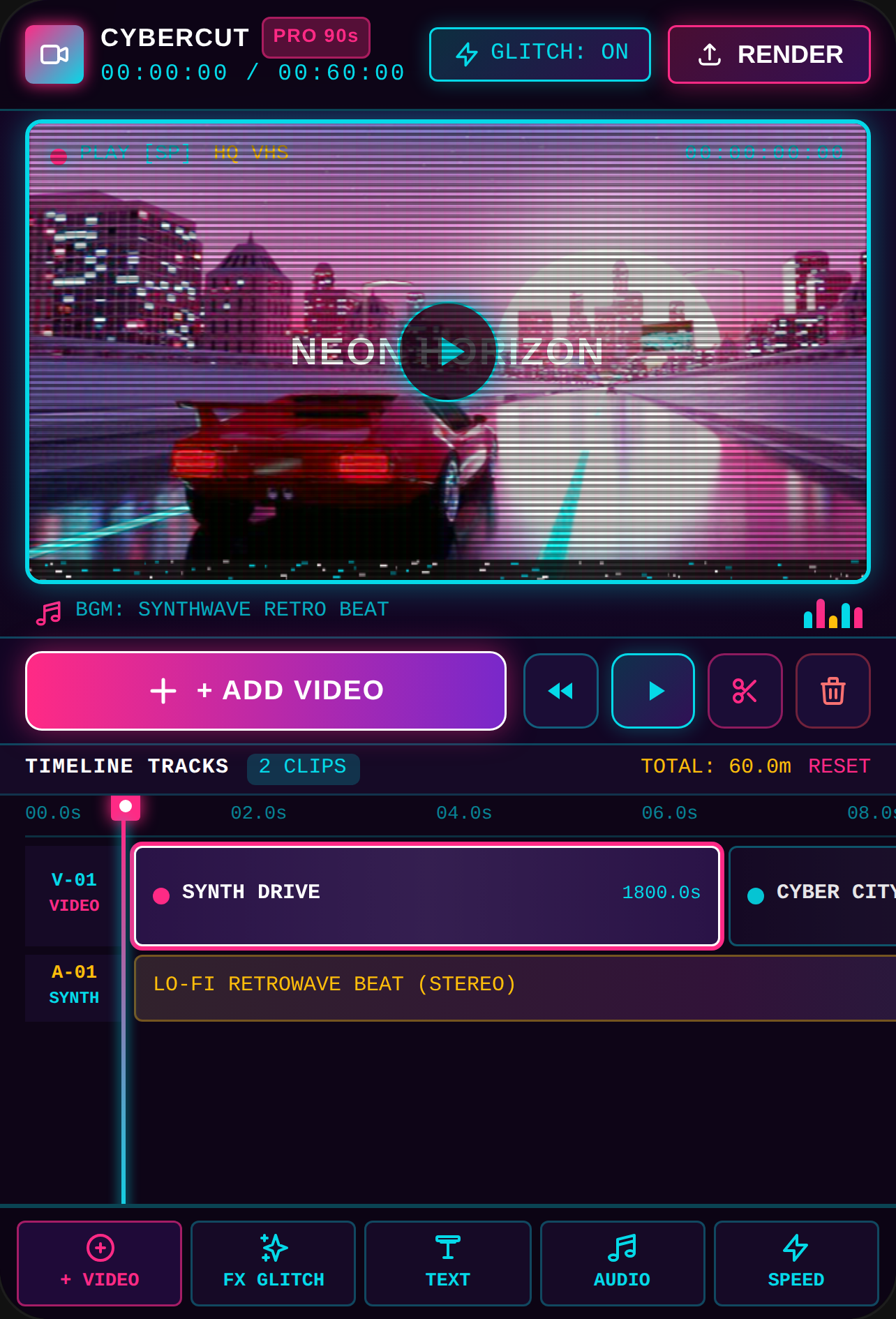 CYBERCUT // RETRO VIDEO EDITOR cover