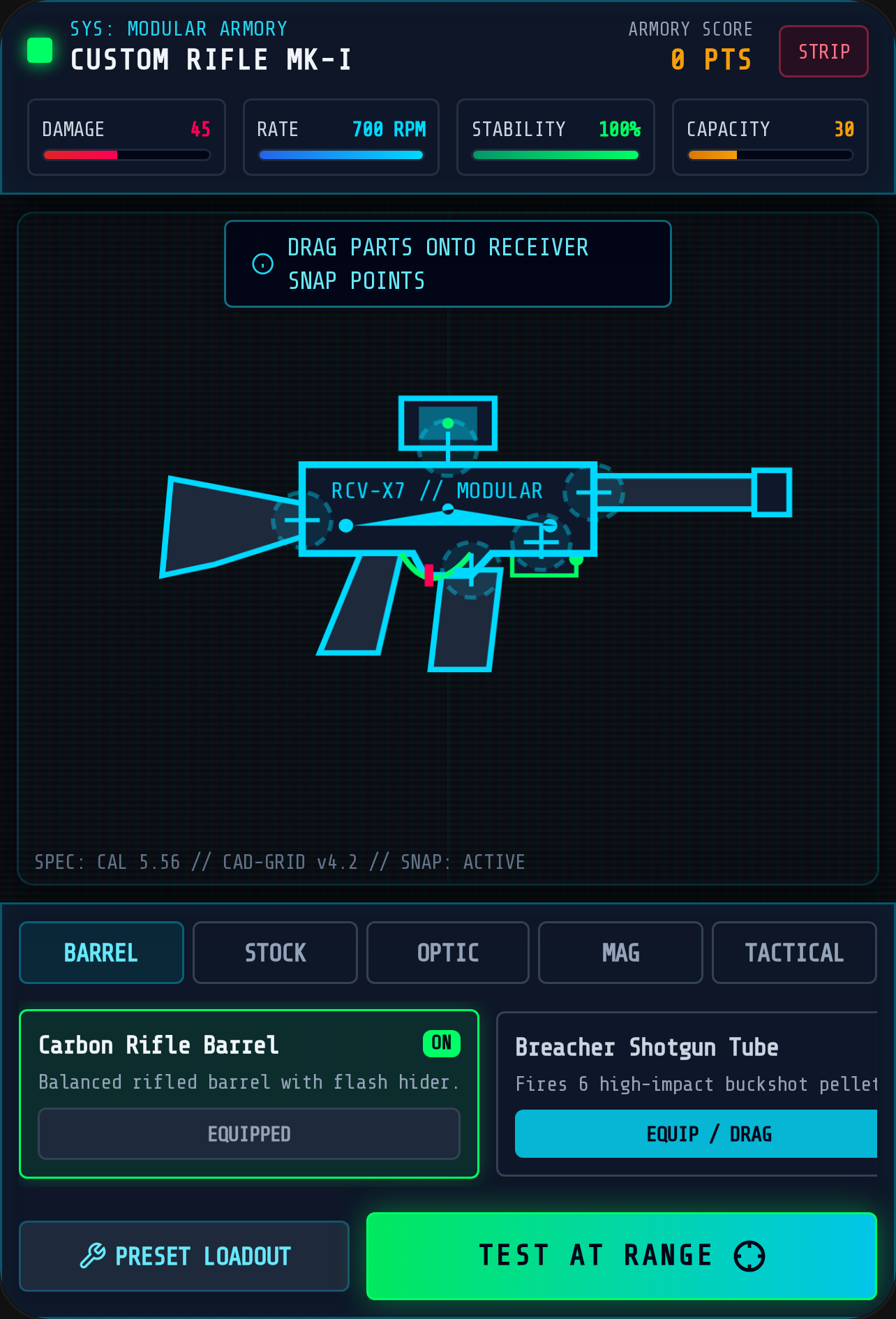 Modular Weapon Assembly & Ballistics Range cover