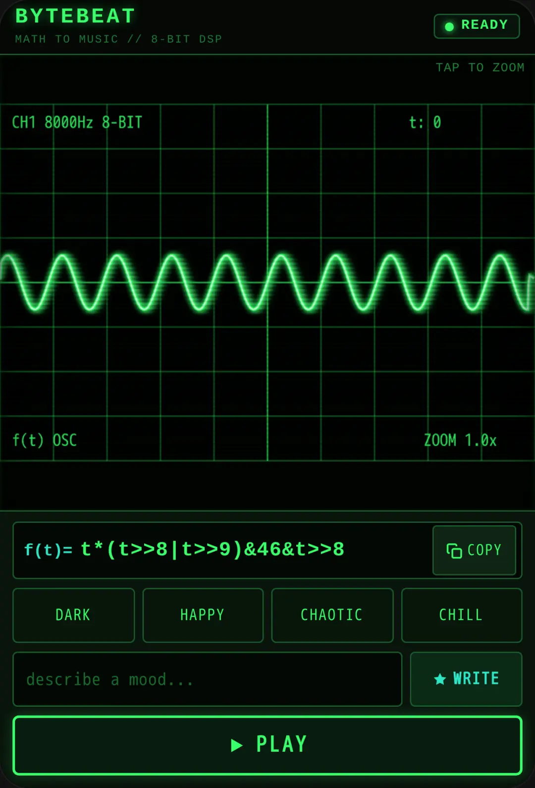 Bytebeat Code Generator cover