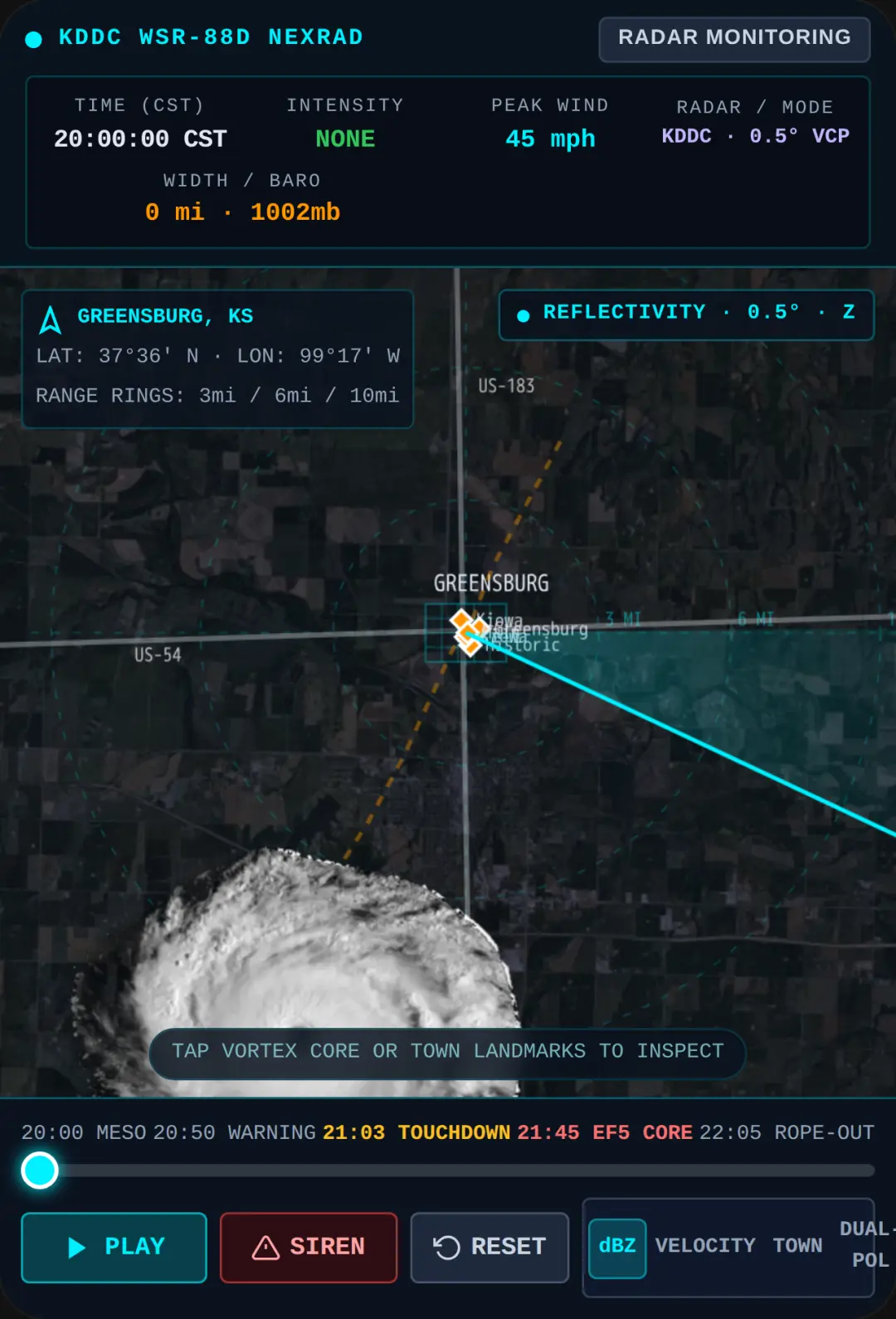 Greensburg 2007 EF5 Tornado Radar Simulation cover