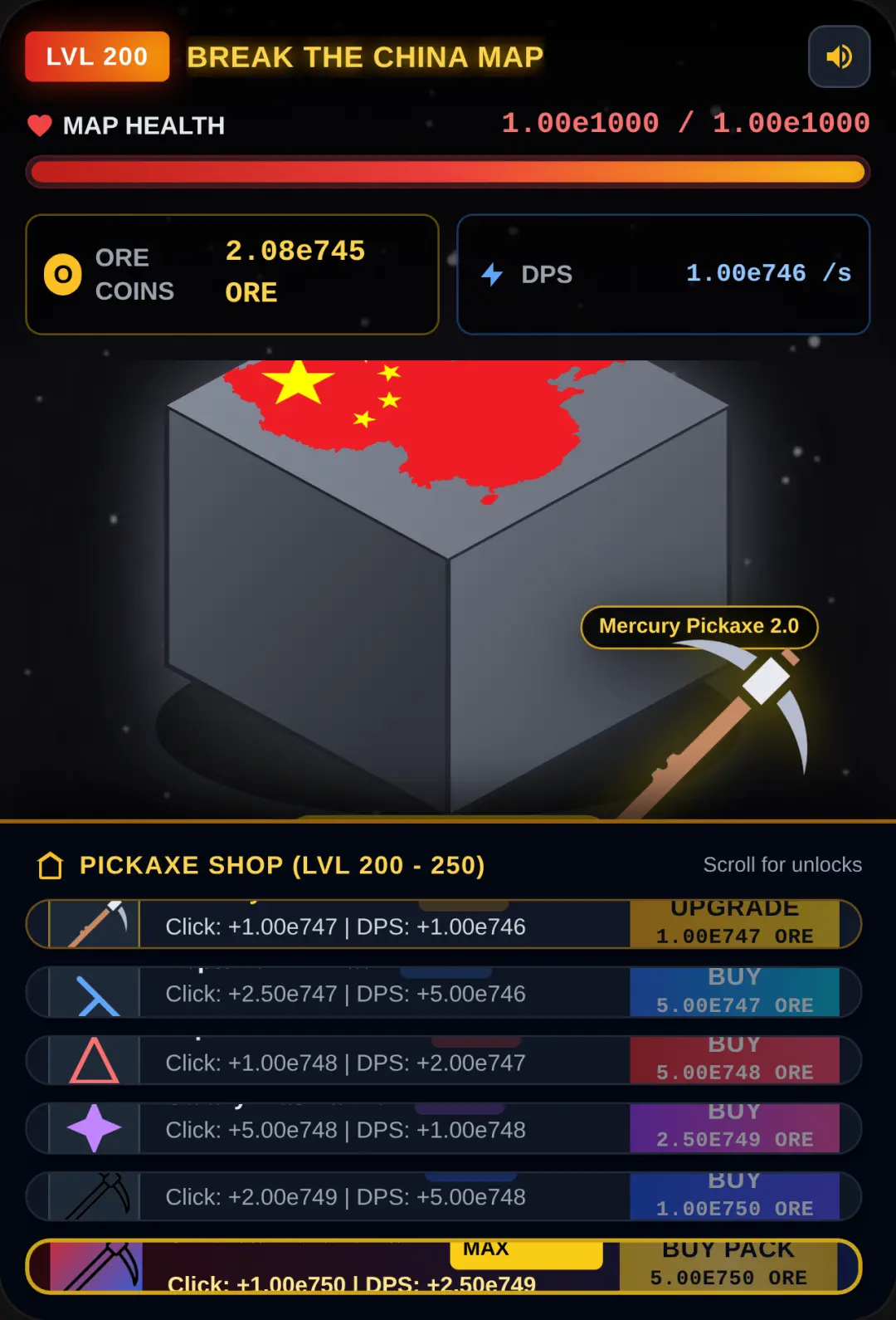 Break The China Map - Pickaxe 200-250 cover