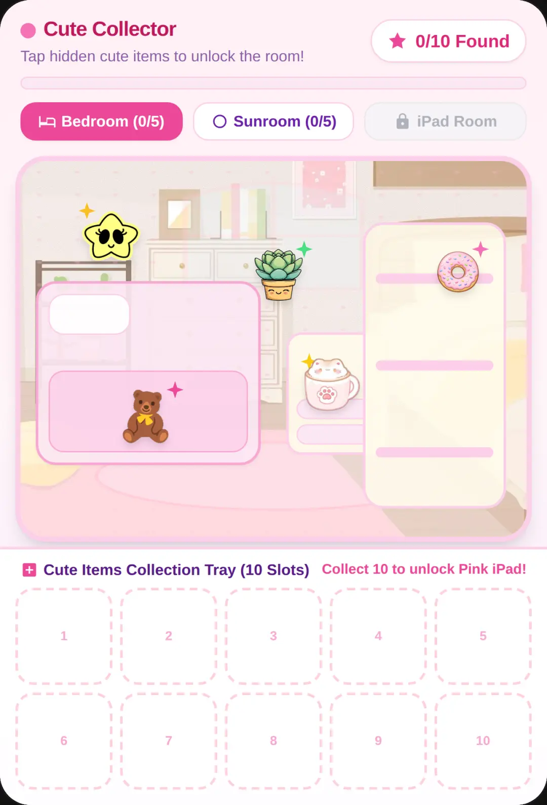 Cute Room Collector: Unlock the Pink iPad cover