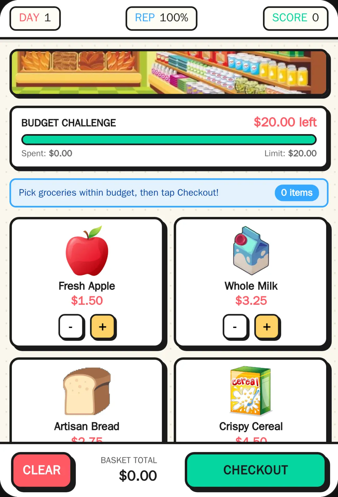 Supermarket Cashier & Shopper cover