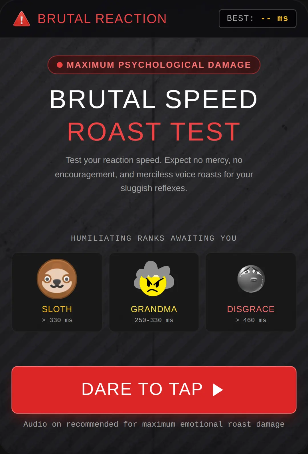 Brutal Reaction Test cover