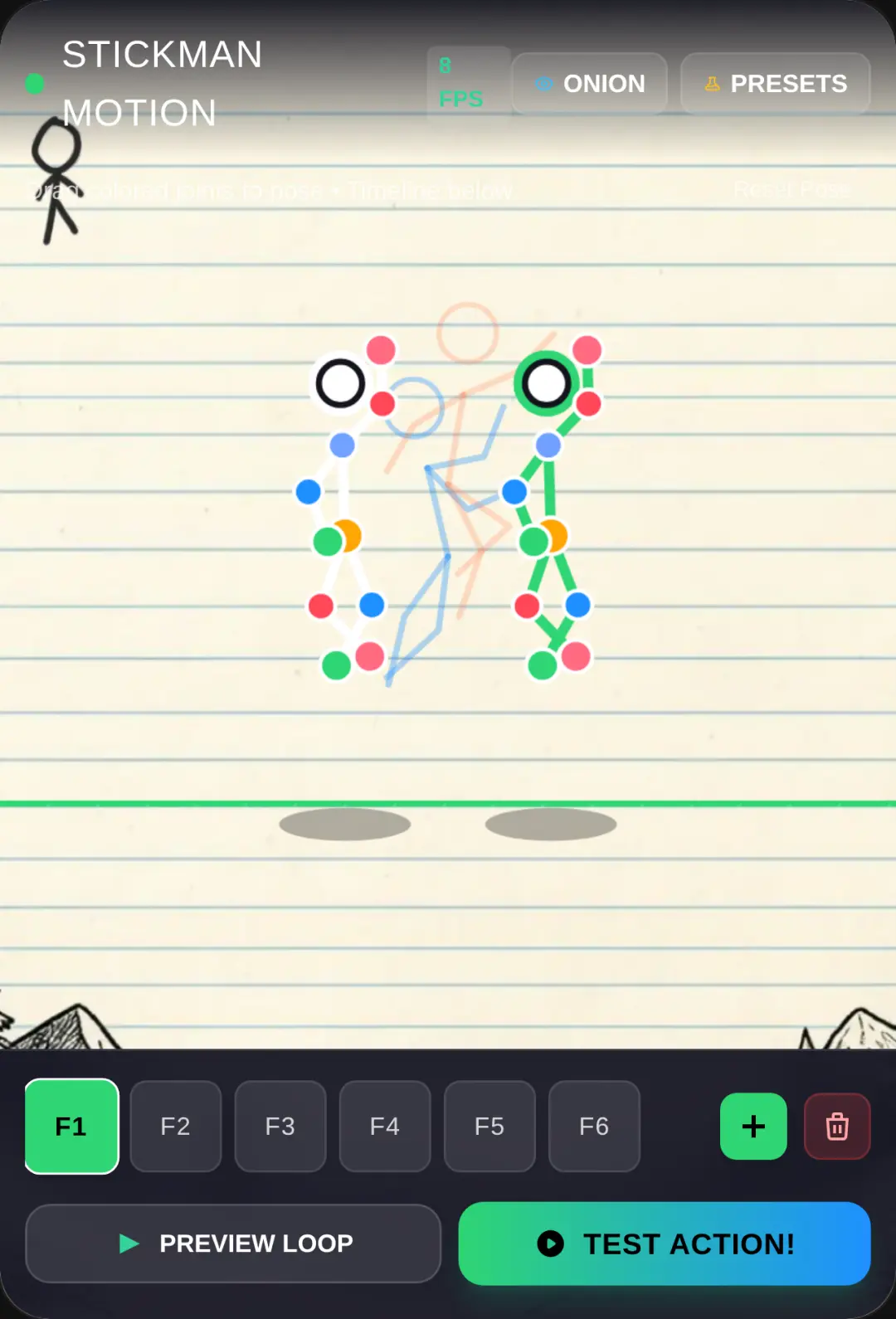 Stickman possess and motions cover