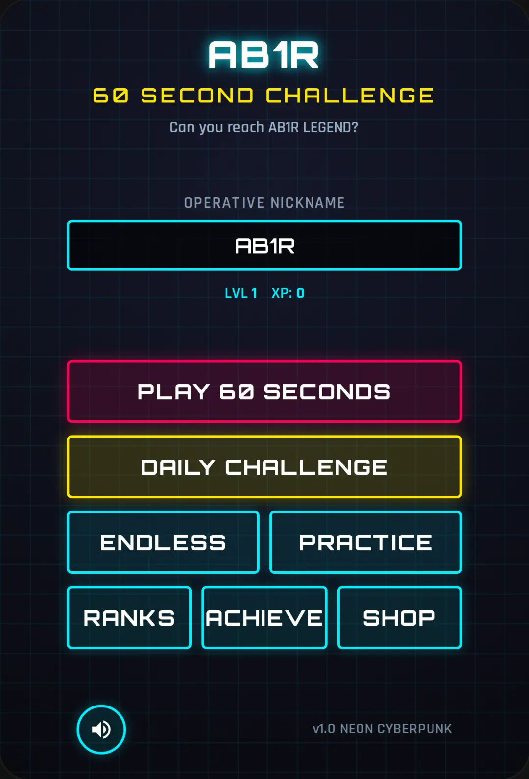 AB1R: 60 SECOND CHALLENGE. Check your fast IQ and level! All the best 👍 👌 cover