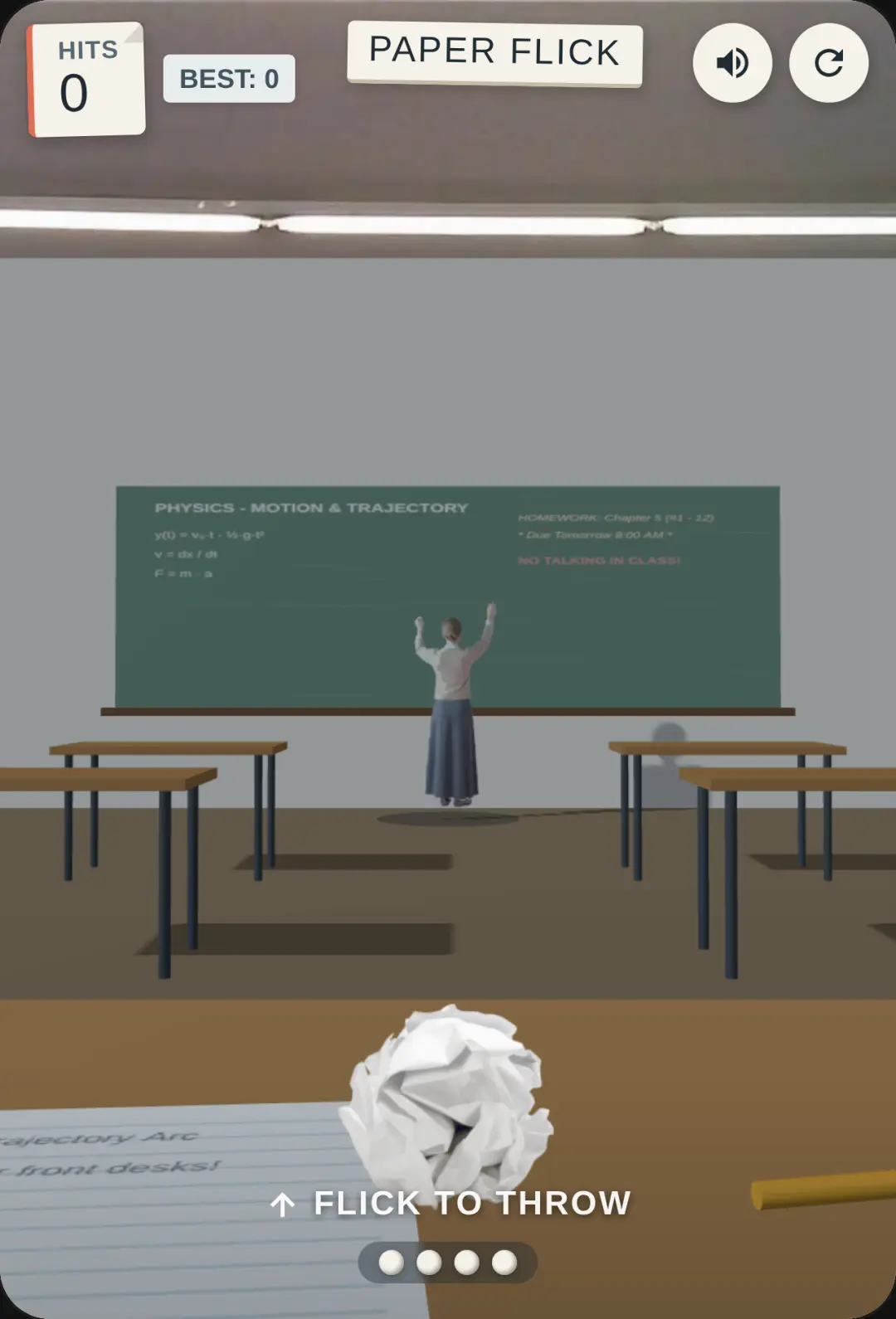 Paper Flick - 3D Classroom cover