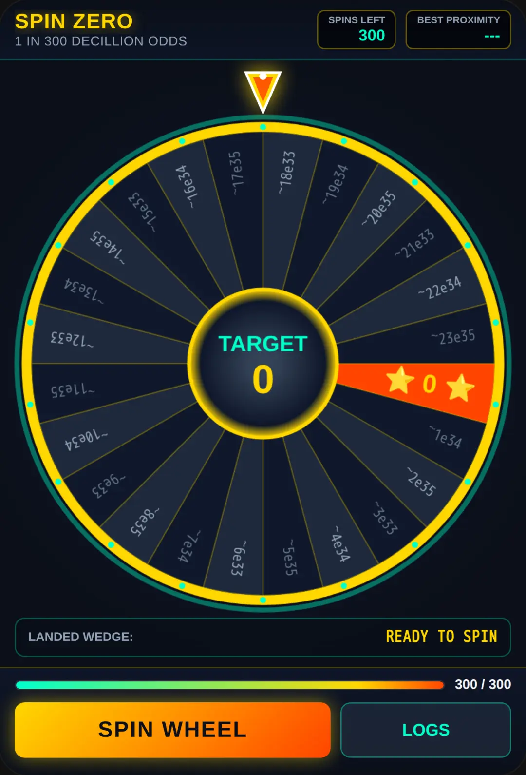 Spin Zero: 300 Decillion Wheel cover