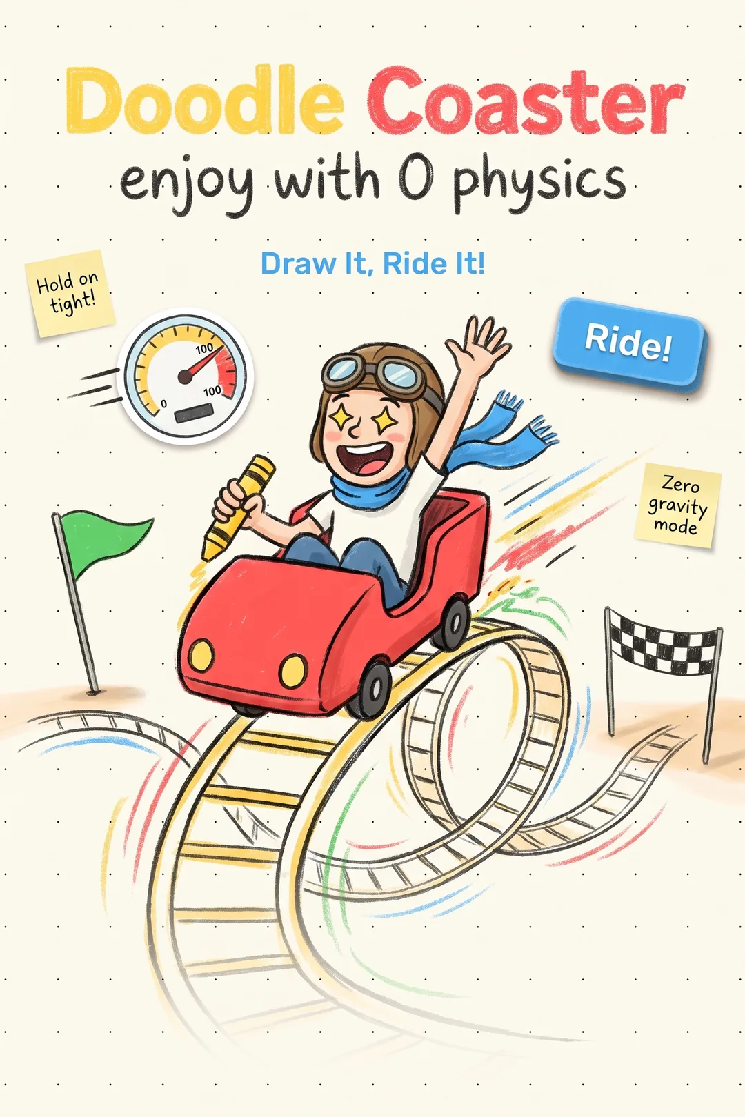 Doodle Coaster enjoy with 0 physics