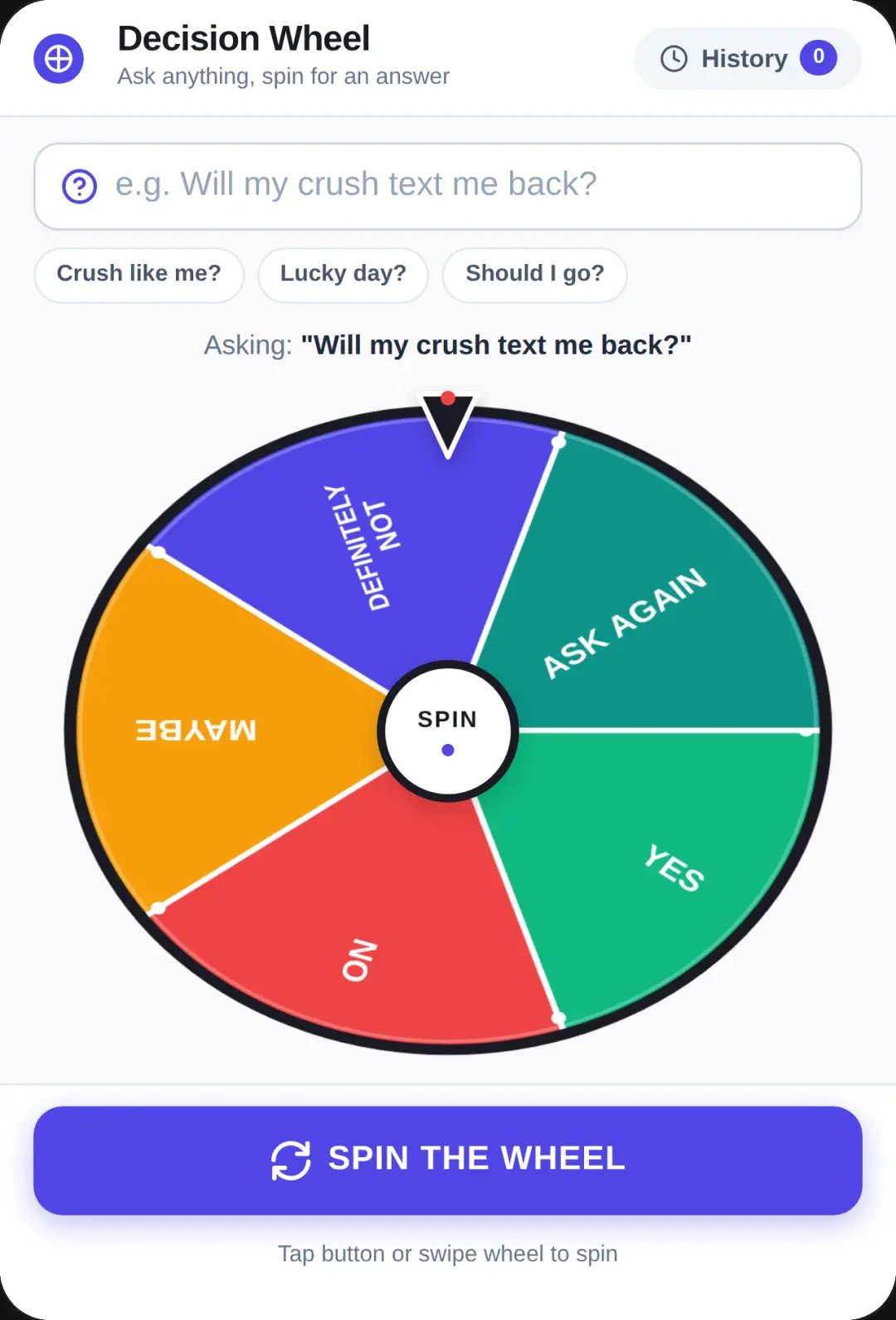 Decision Wheel cover