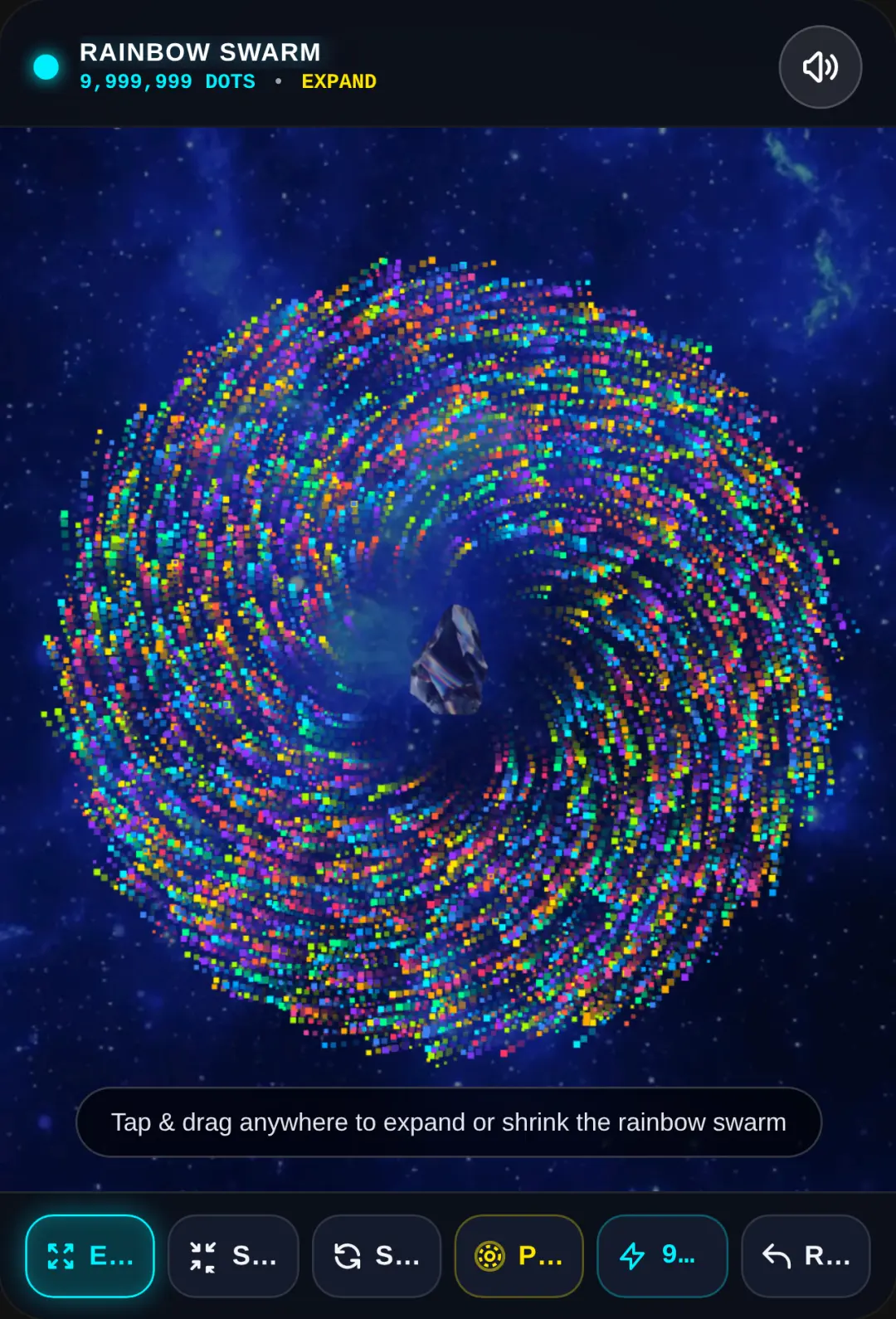 Cosmic Rainbow Swarm 9999999 dots ☠️☠️☠️ crazy cover