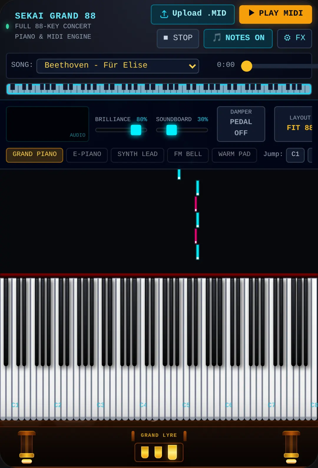 88-Key Concert Grand Piano & MIDI Player cover