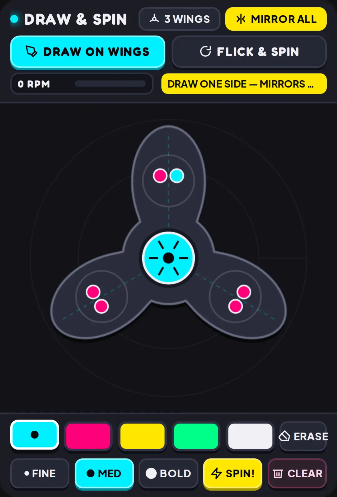 Draw & Spin — Symmetrical Fidget Spinner Studio cover
